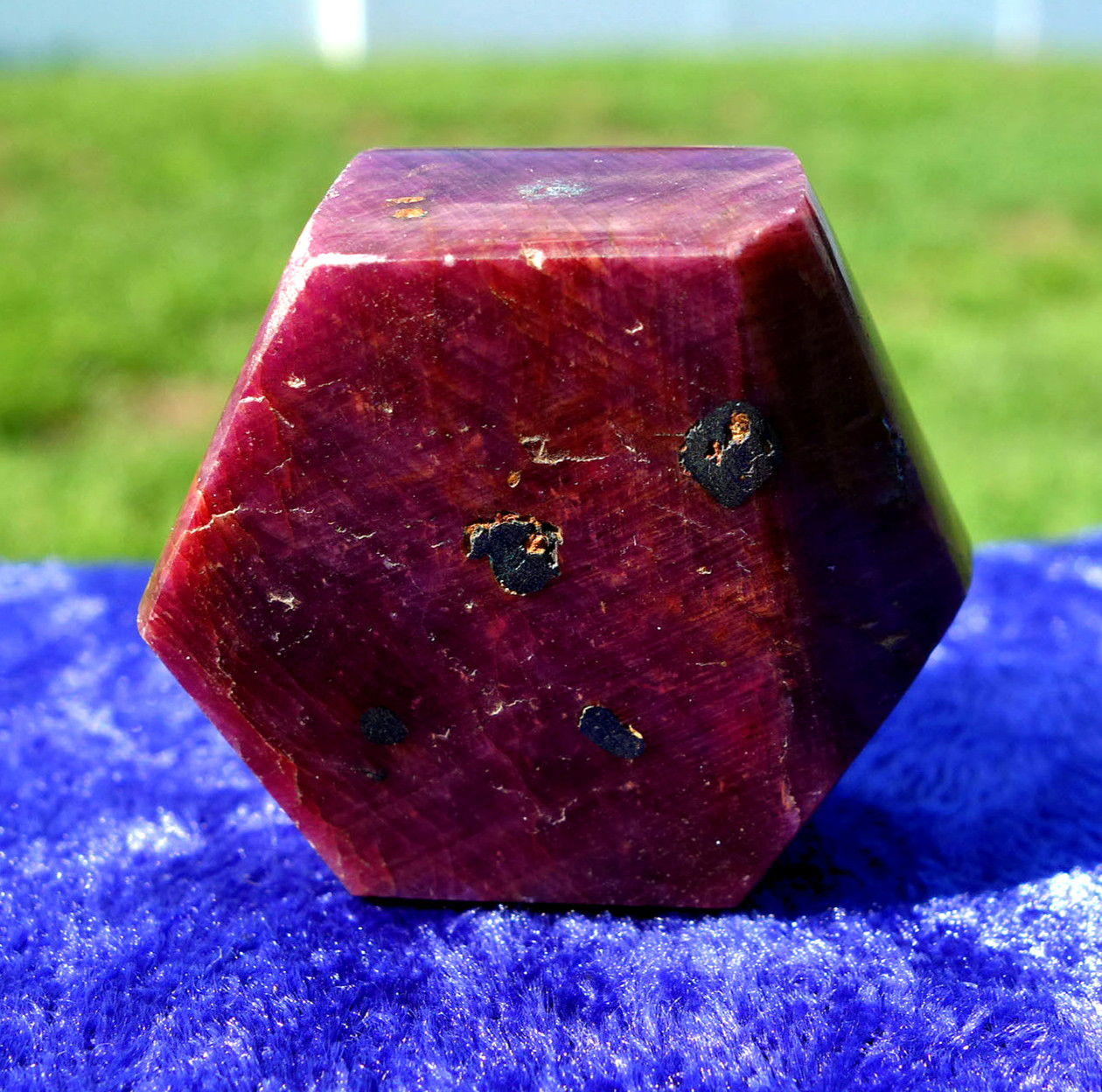 Red RUBY Corundum with HEMATITE Inclusions Gem Stone Crystal For Sale Polished