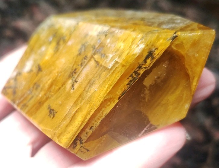 Dendritic Quartz Freeform Golden Healer+Iron Inclusions Crystal Point