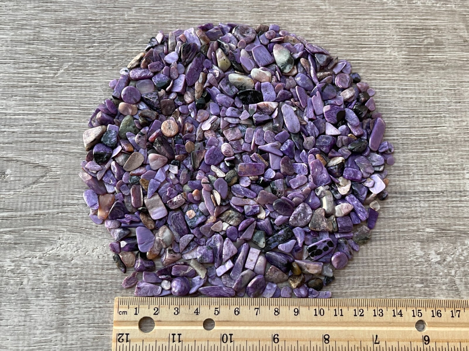Grade A++ Charoite Semi Tumbled Gemstone Mini Chips 4 -13mm, Wholesale Bulk Lot
