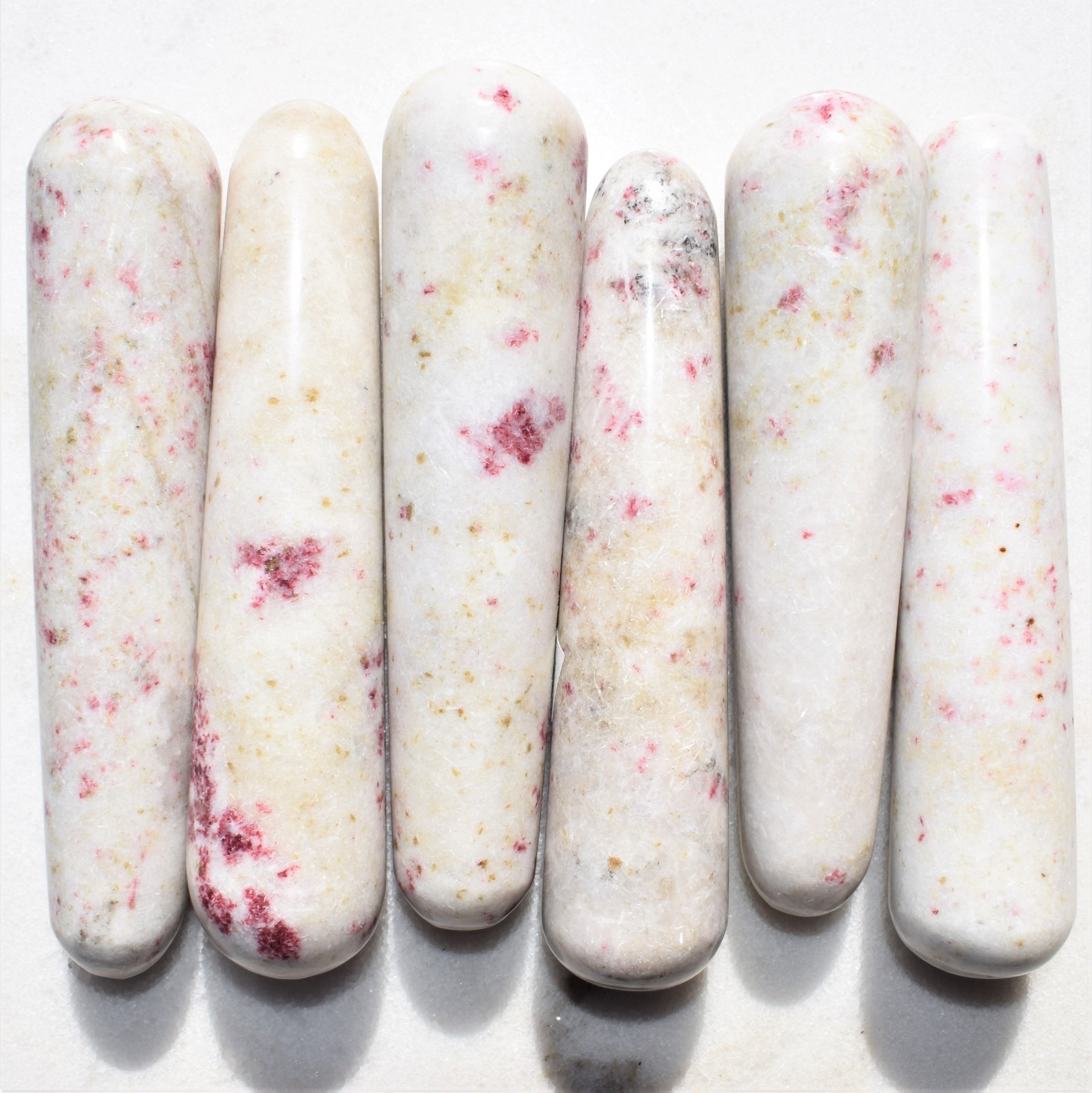 CHARGED 4.0″ Cinnabrite Crystal Massage Wand Reflexology Energy Healing REIKI