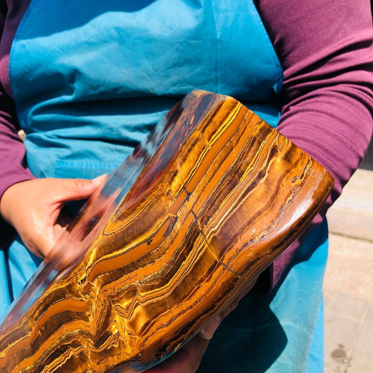 16.74LB Natural Tiger Eye Free Form Stone Reiki Healing crystal Mineral Specimen