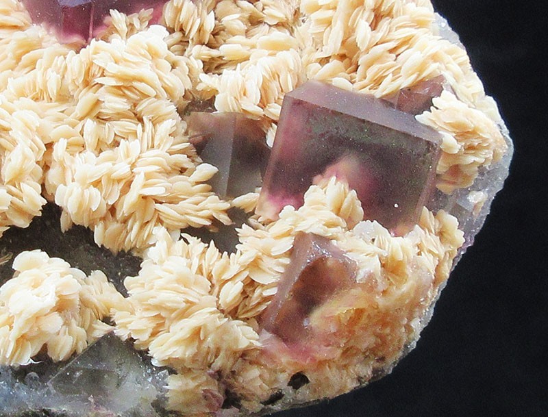 12.7cm purple FLUORITE&Barite crystal mineral specimens,AnHui,China!