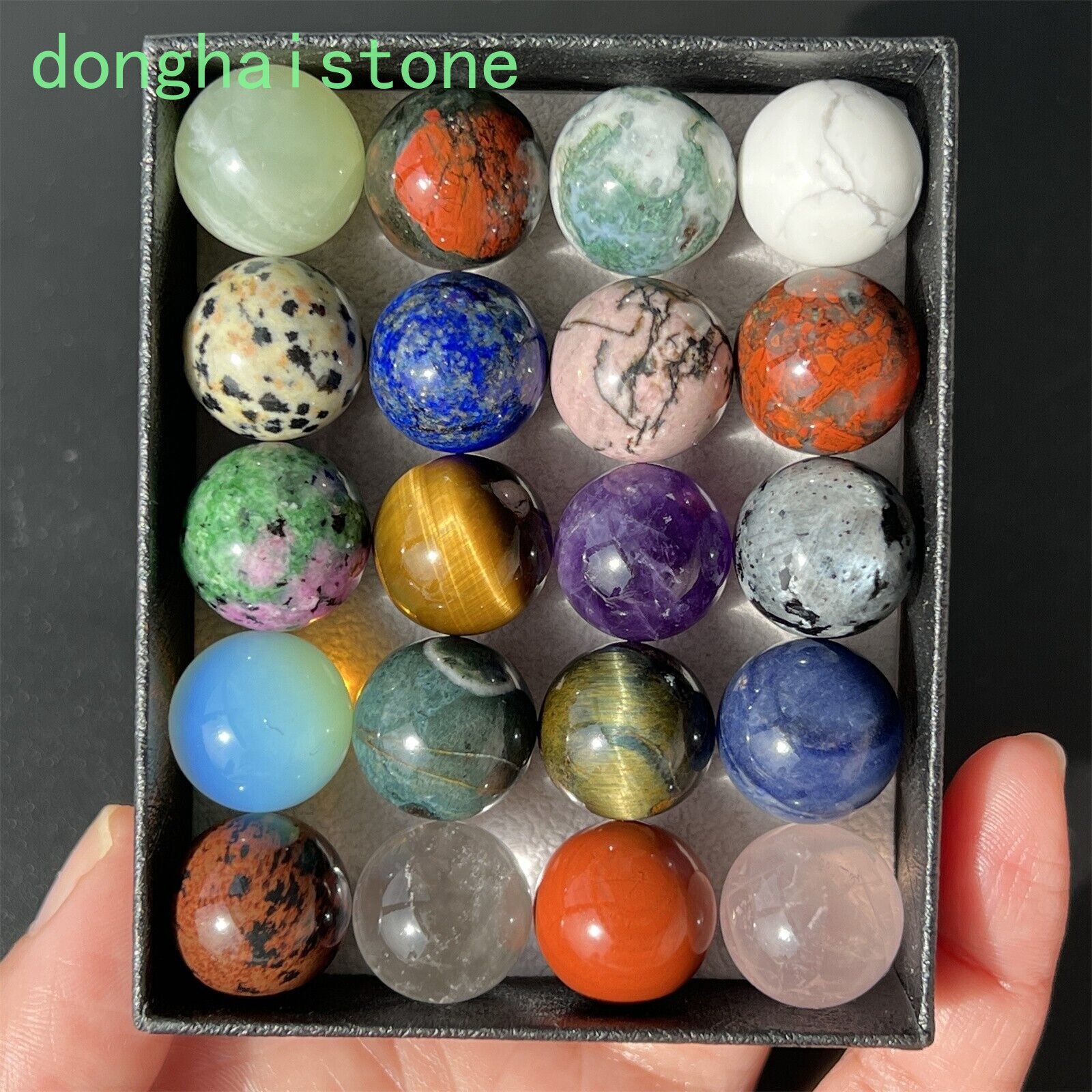 13x Wholesale Natural Mixed sphere quartz crystal ball Palm stone healing 15mm+