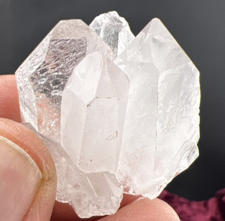 Natural Clear Lemurian Quartz Crystal Cluster Minas Gerais, Brazil 22 grams