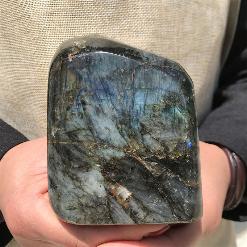 1.27kg Natural Labradorite Quartz Crystal Spectrolite Mineral Reiki healing