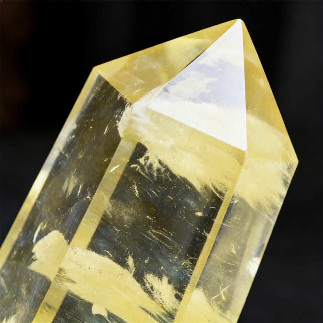 Large Natural Citrine Quartz Healing Big Crystal Jumbo Tower Point Wand Obelisk