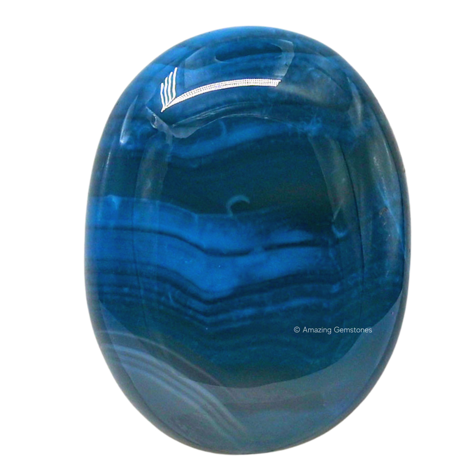Blue Onyx Crystal Palm Stone