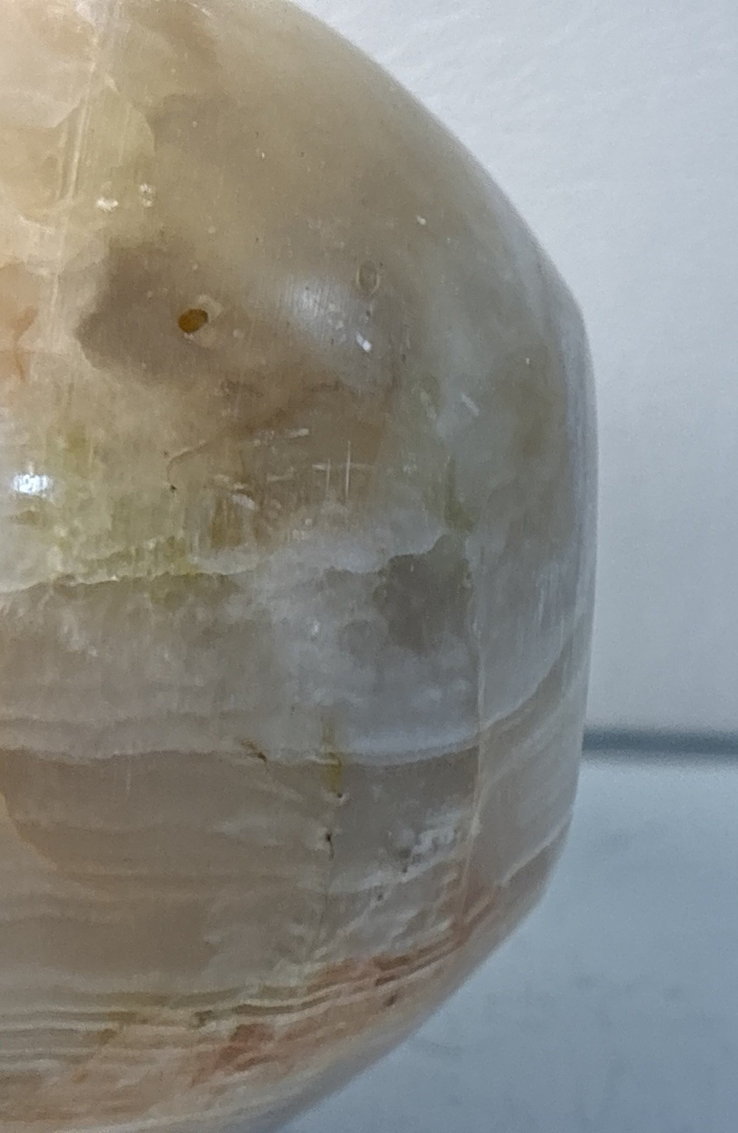 Vintage Marble Stone Sphere Ball Decorative Orb 4in Diameter Display Decor