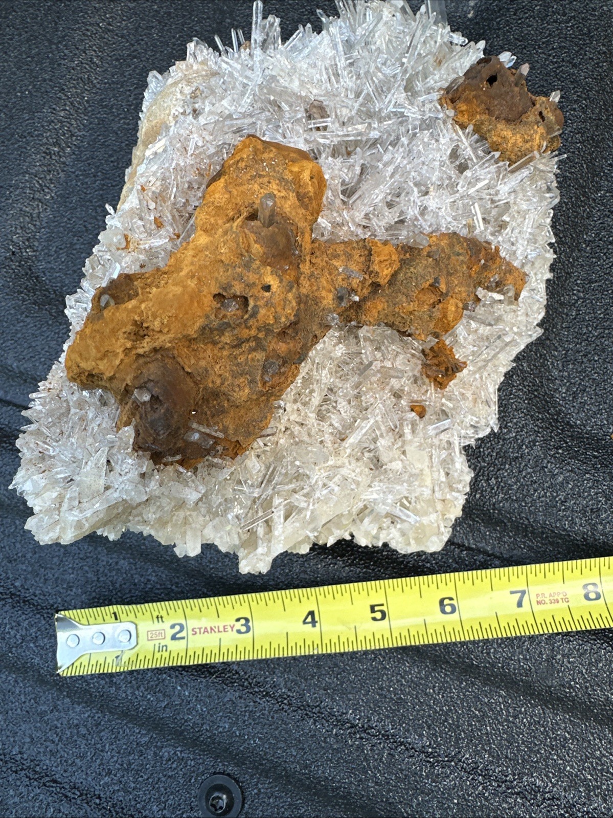 Large Natural Crystal Mineral Specimen Quartz/Aragonite on Iron Matrix 10” 6lb +