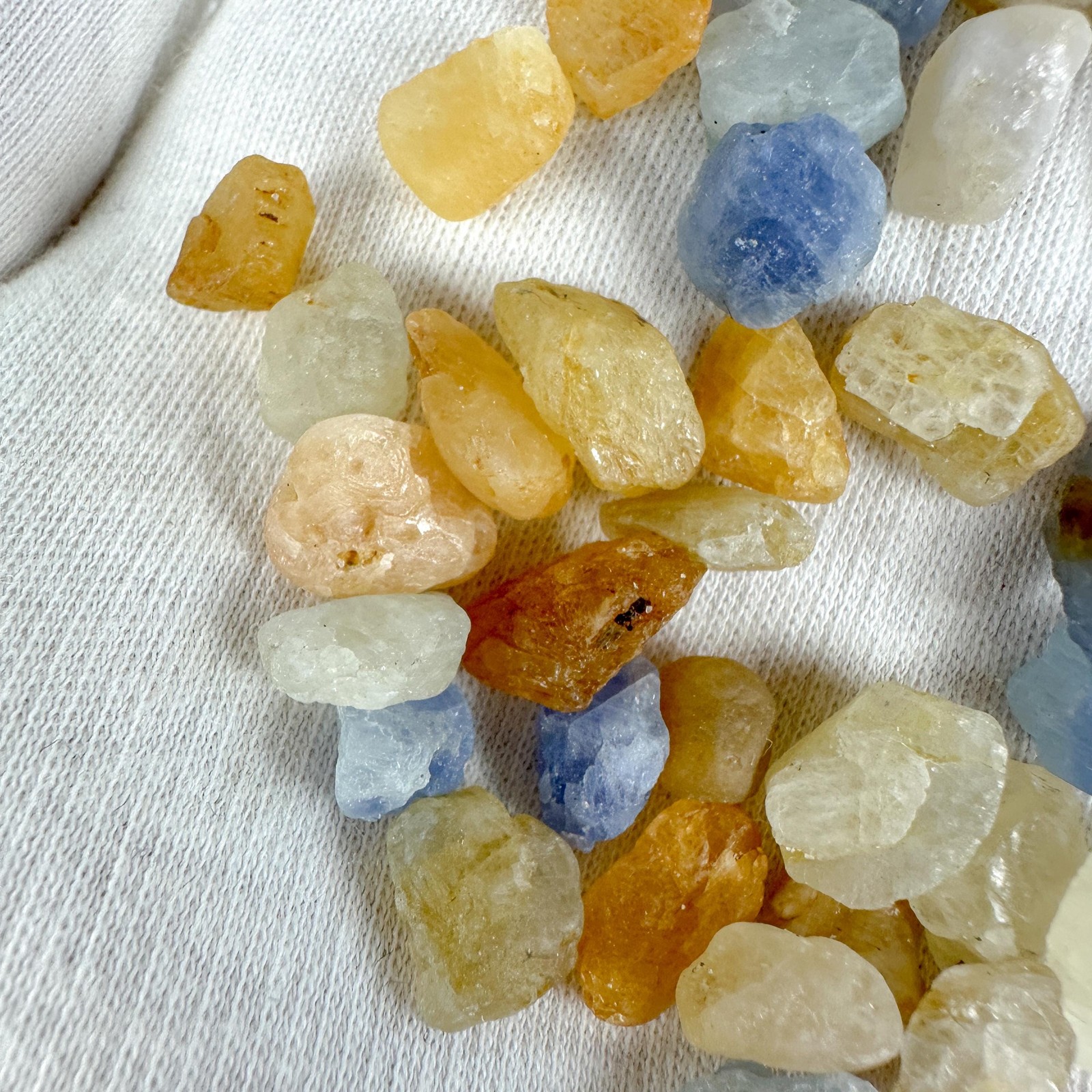 Natural Raw Blue & Yellow Sapphire Crystal / Prosperity / Astrology