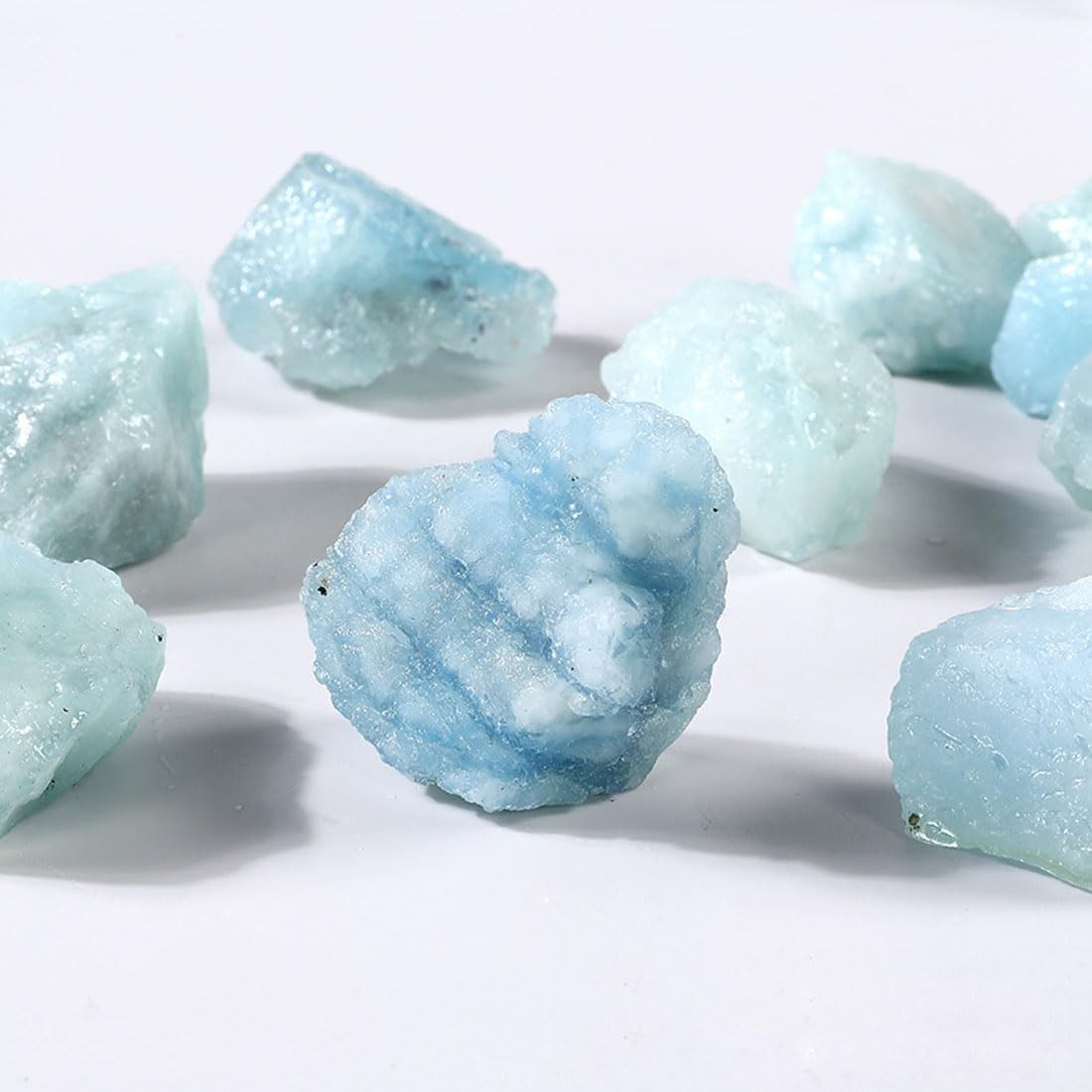 Unique Raw Aquamarine Crystals (1.25-2.0 Inch) for Home Decor & Chakra Balancing