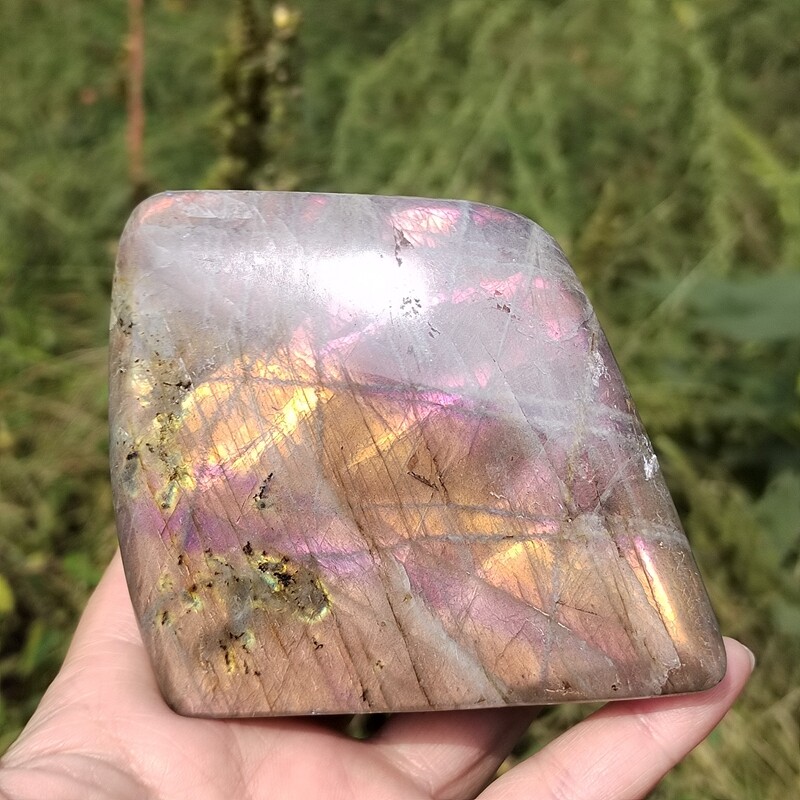 AAA+ Natural Labradorite Mineral Specimen Quartz Crystal Spectrolite Stone 392g