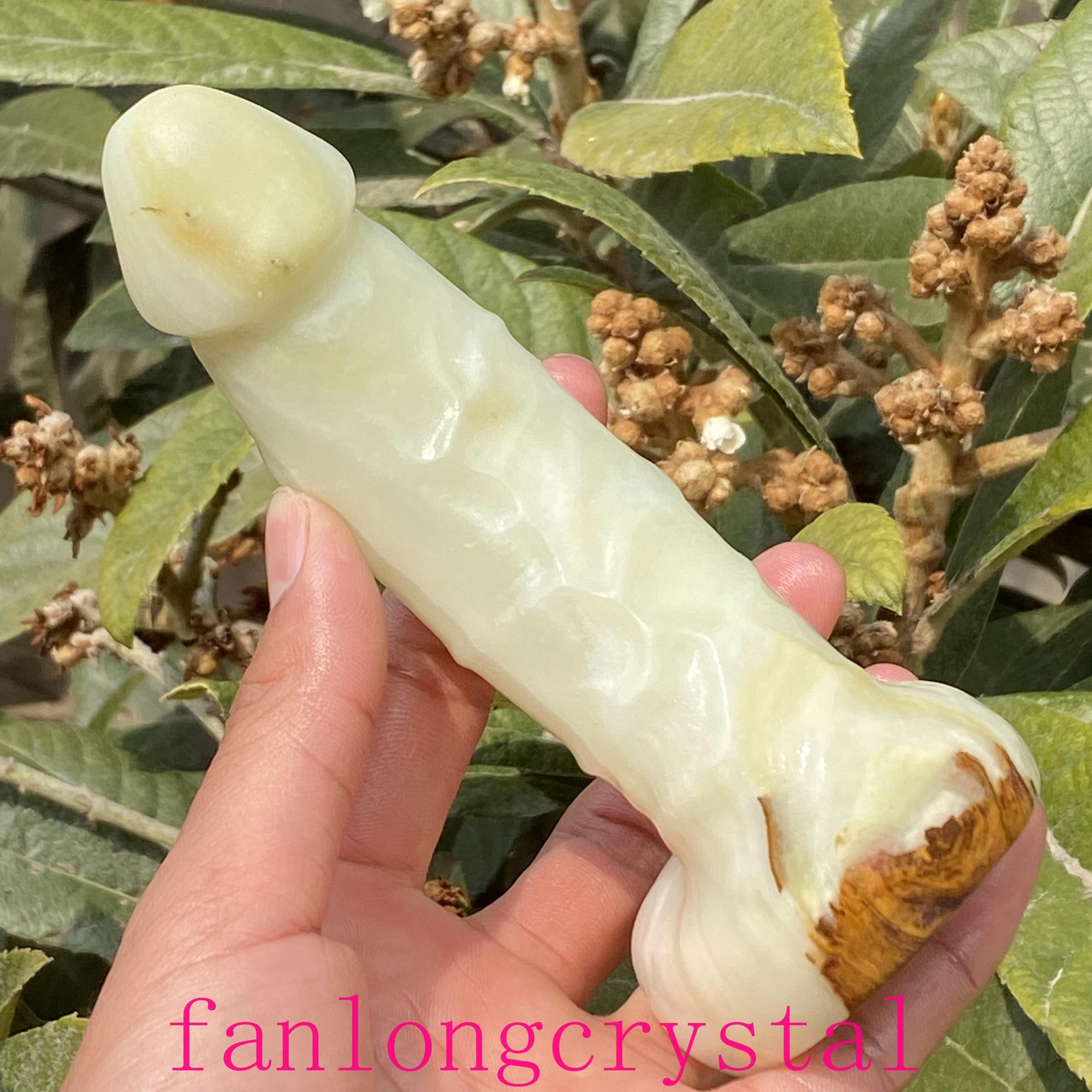 6in Wholesale Natural Afghan jade male penis Quartz Crystal Carved Figurines 1pc