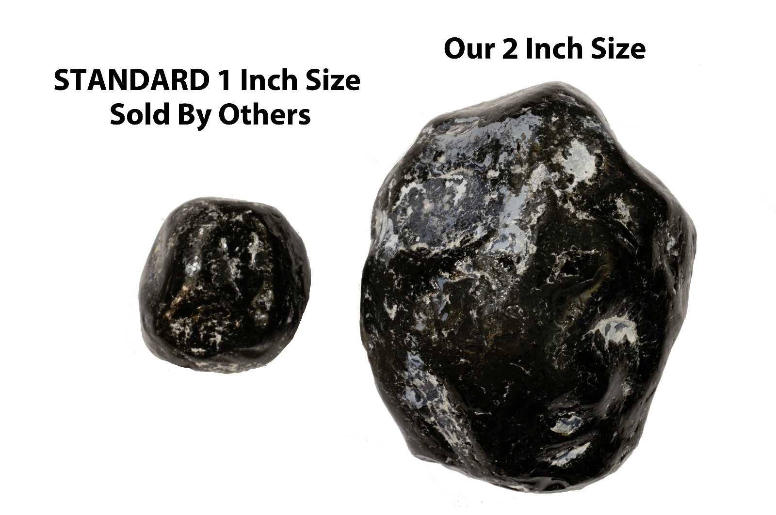 Real APACHE TEARS 1 7/8″ Set of 2 Rock Mineral Specimen Chakra Healing Crystal