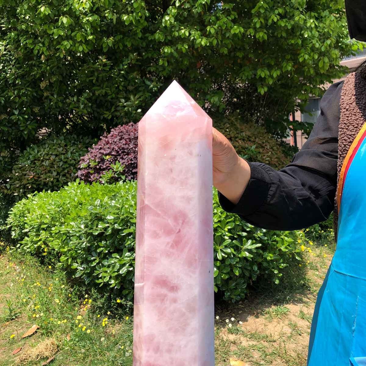 14.52LB Large Natural Powder Crystal Column Wand Obelisk Mineral Healing 5051