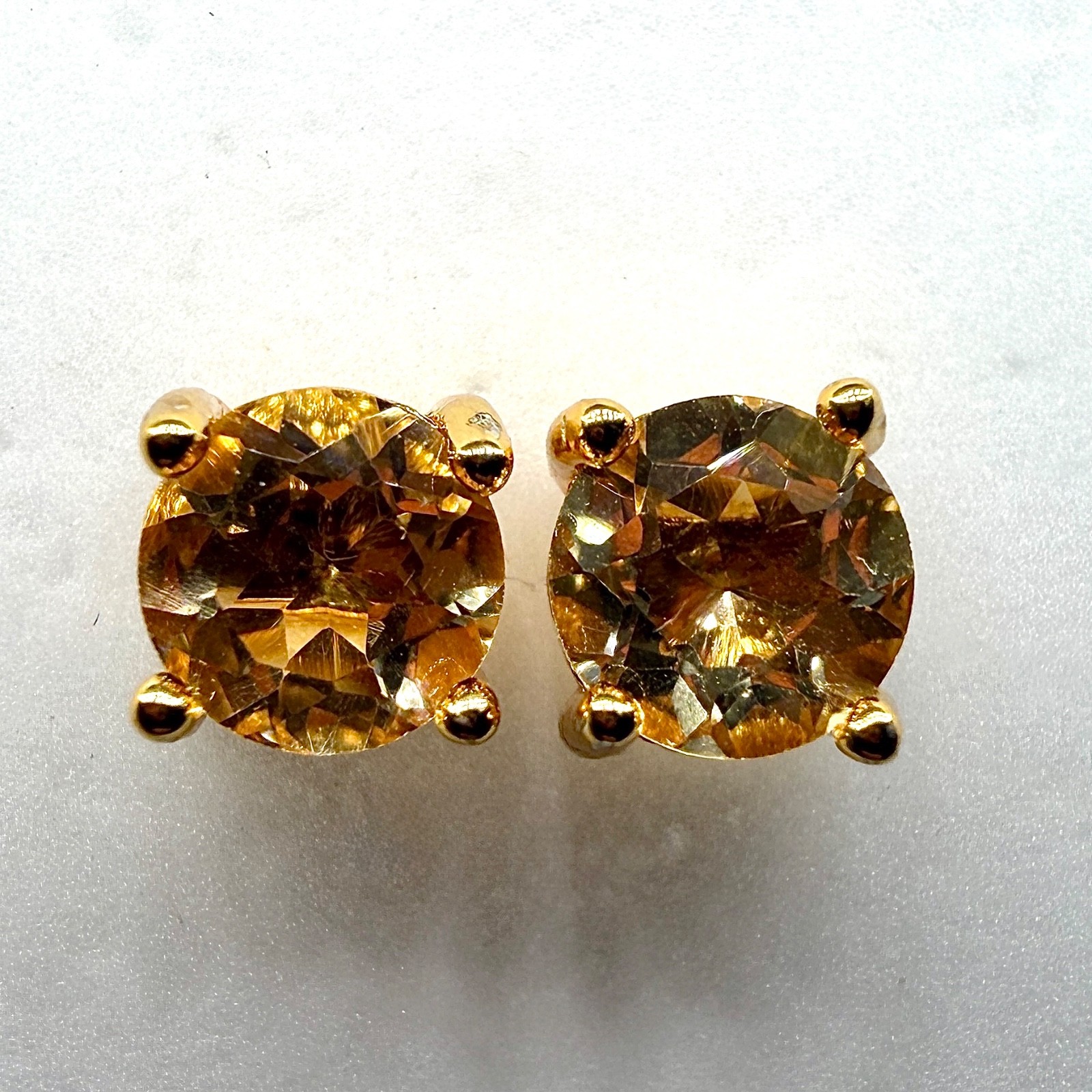 Wholesale Lot 5 Pairs Natural Citrine Stud Earring 6mm