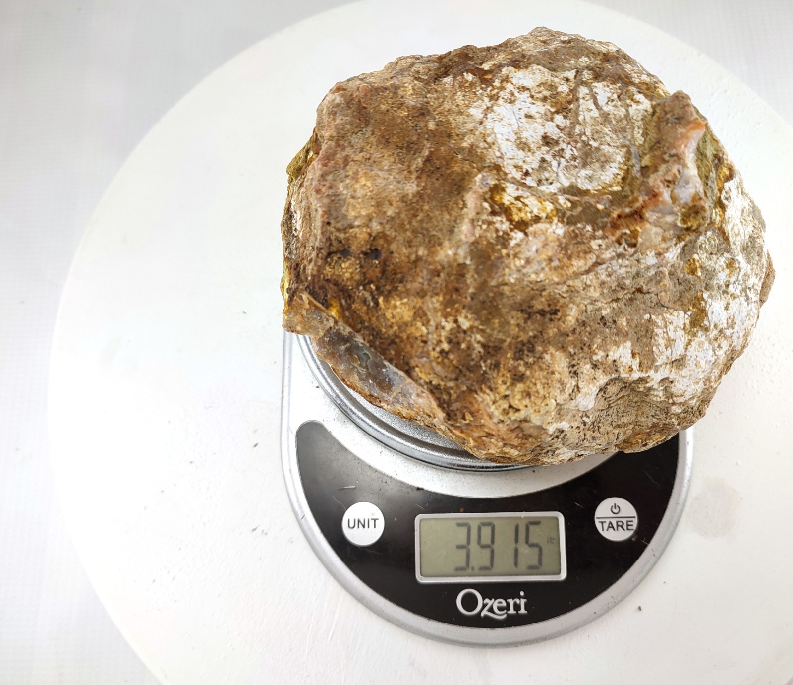 5.25″ Unopened Kentucky Geode Nodule 3.9LB Natural Chalcedony Crystal Quartz