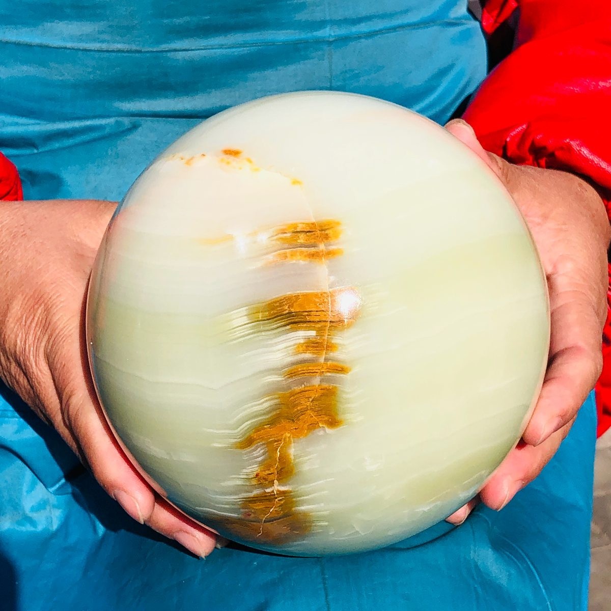 4900g Natural Afghan Jade Chakra Quartz Sphere healing ball Specimen