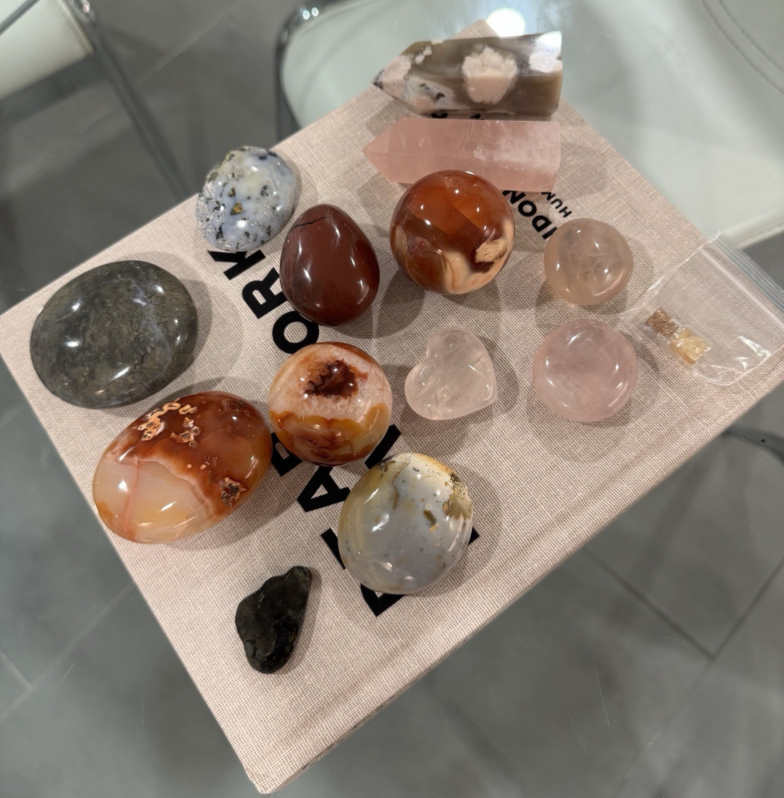 Mixed Polished Crystal & Mineral Lot – Spheres, Palm Stones, Hearts, Points