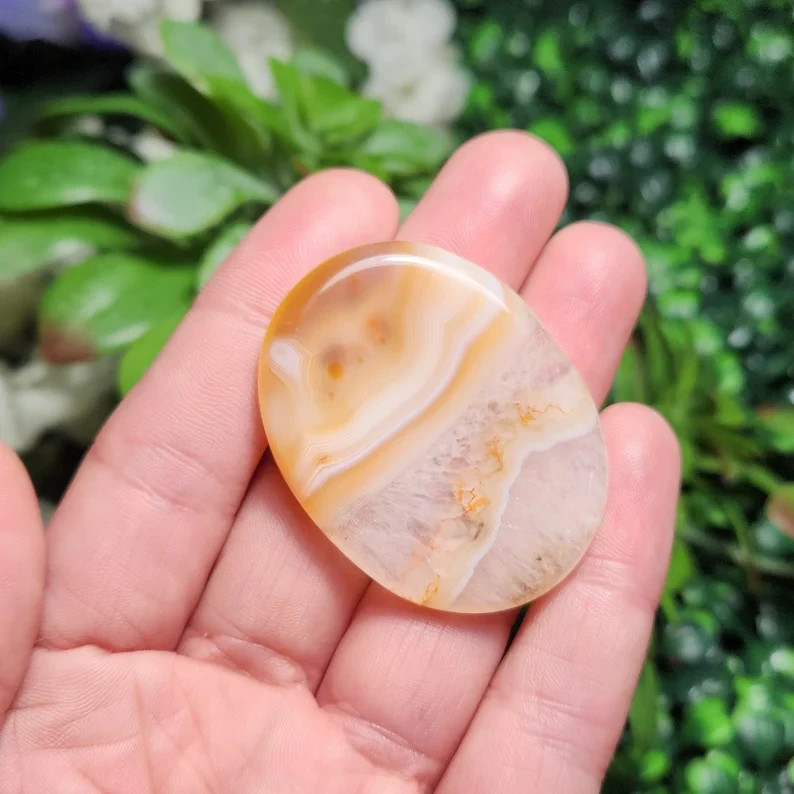 3Pcs AAA+ Red Carnelian Worry Stones Natural Gemstone Polished Palm Stone Gifts