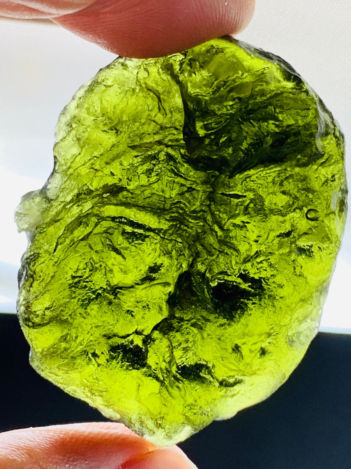TOP Moldavite Raw Moldavite Crystal from Czech Republic PICcertificate 115CT