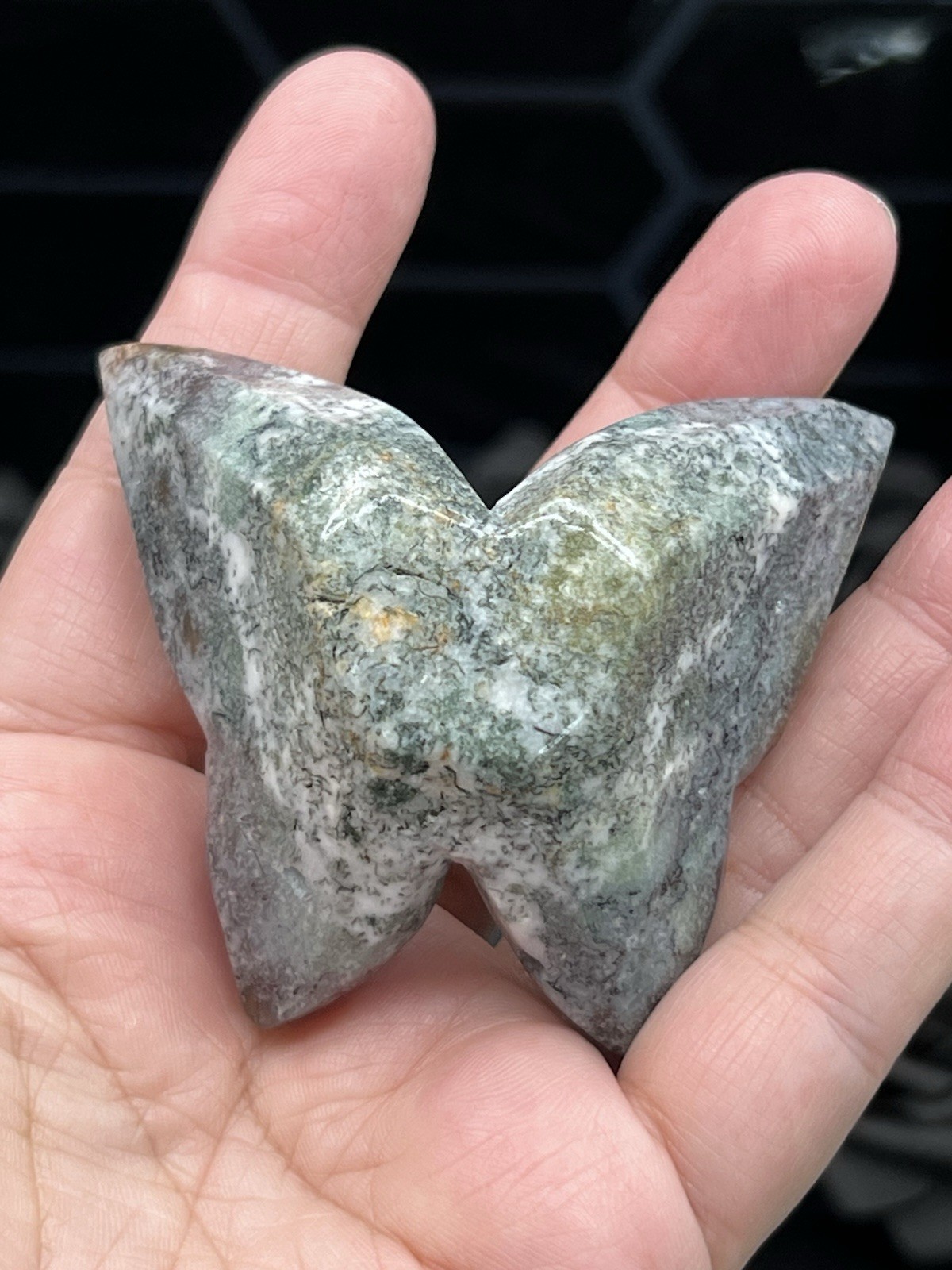 Natural Crystal Mixed Material 3D Butterflies Standing Free ship & Gift