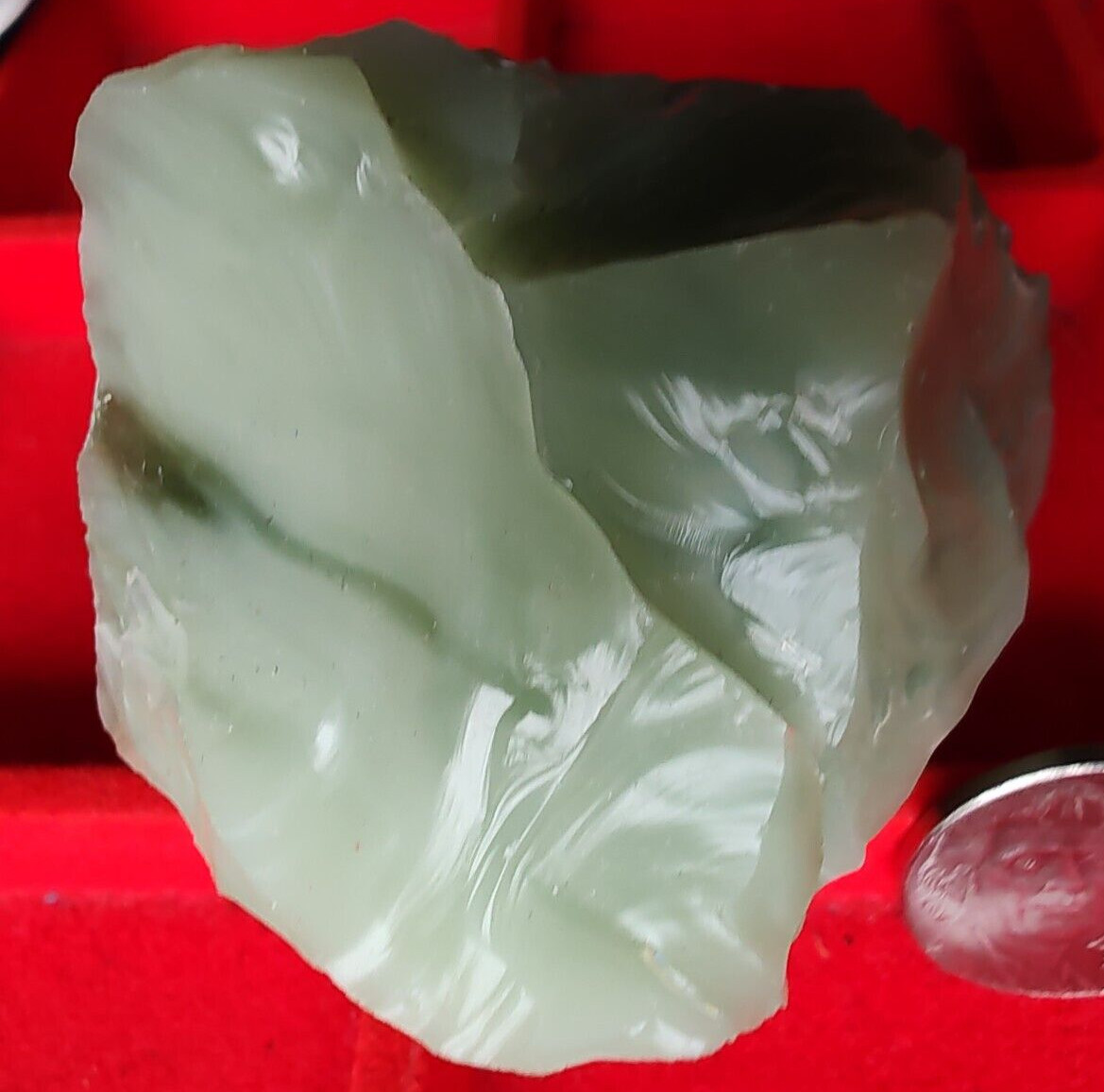 Lady Nellie Monatomic olive Green Andara energy Crystal 149 gram