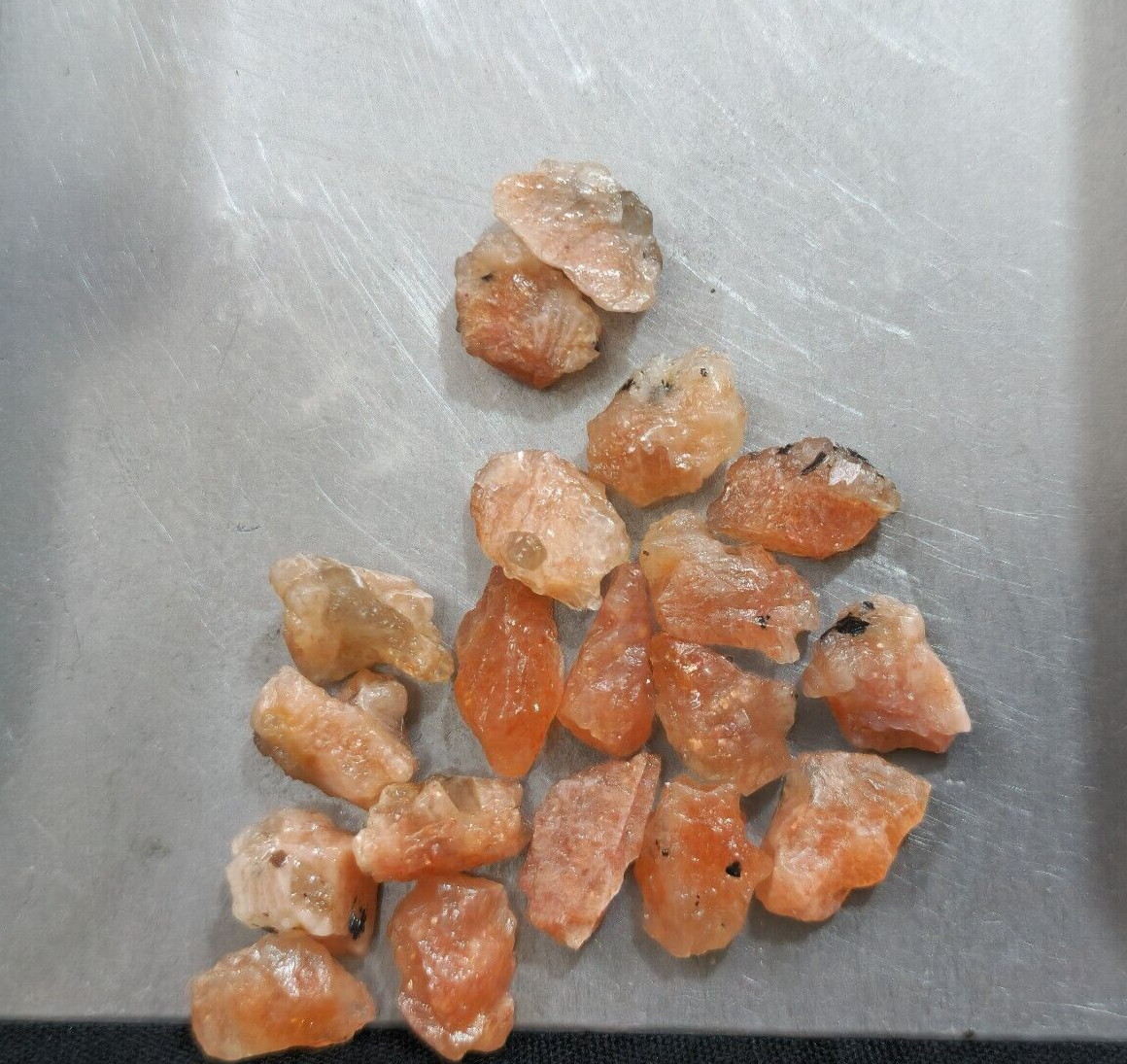 AA+ Ultimate Sunstone Raw 18 Pcs Lot Size 12-14 MM Sunstone Rough Loose Gemstone