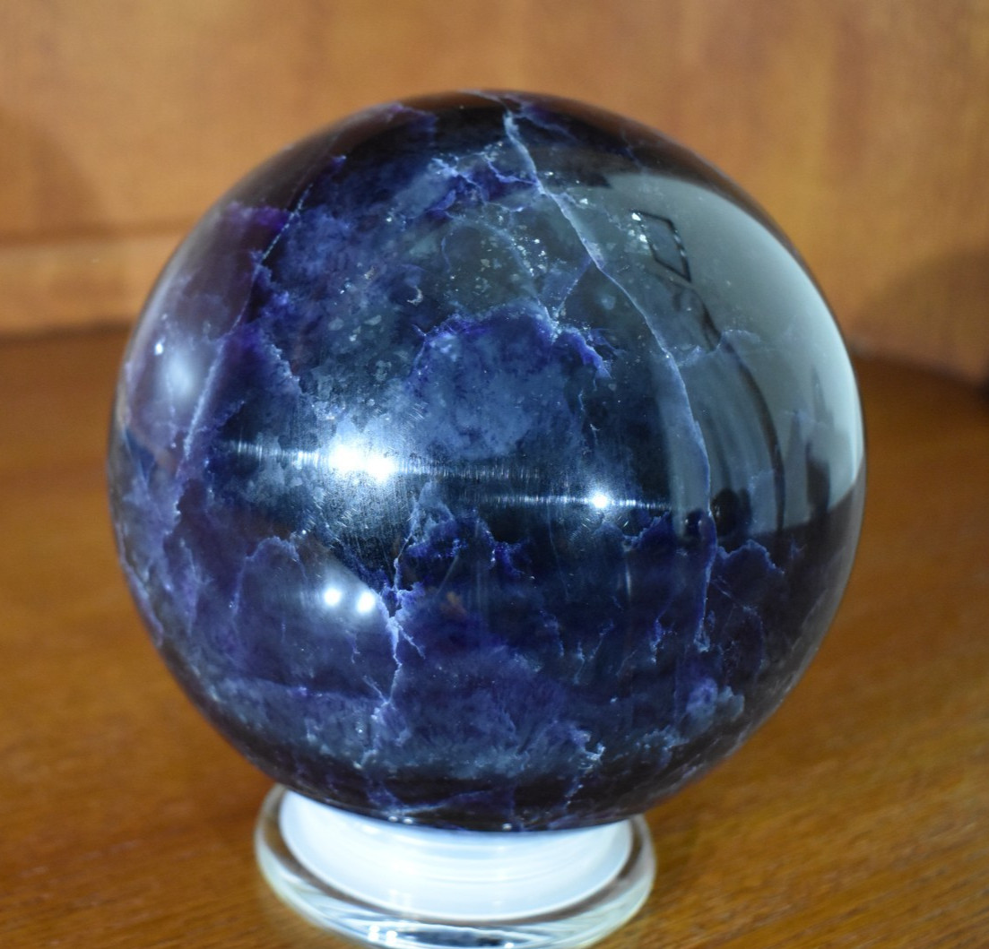 Large Fluorite Sphere 6855 grams or 15 LB 1.8 OZ. 160 mm