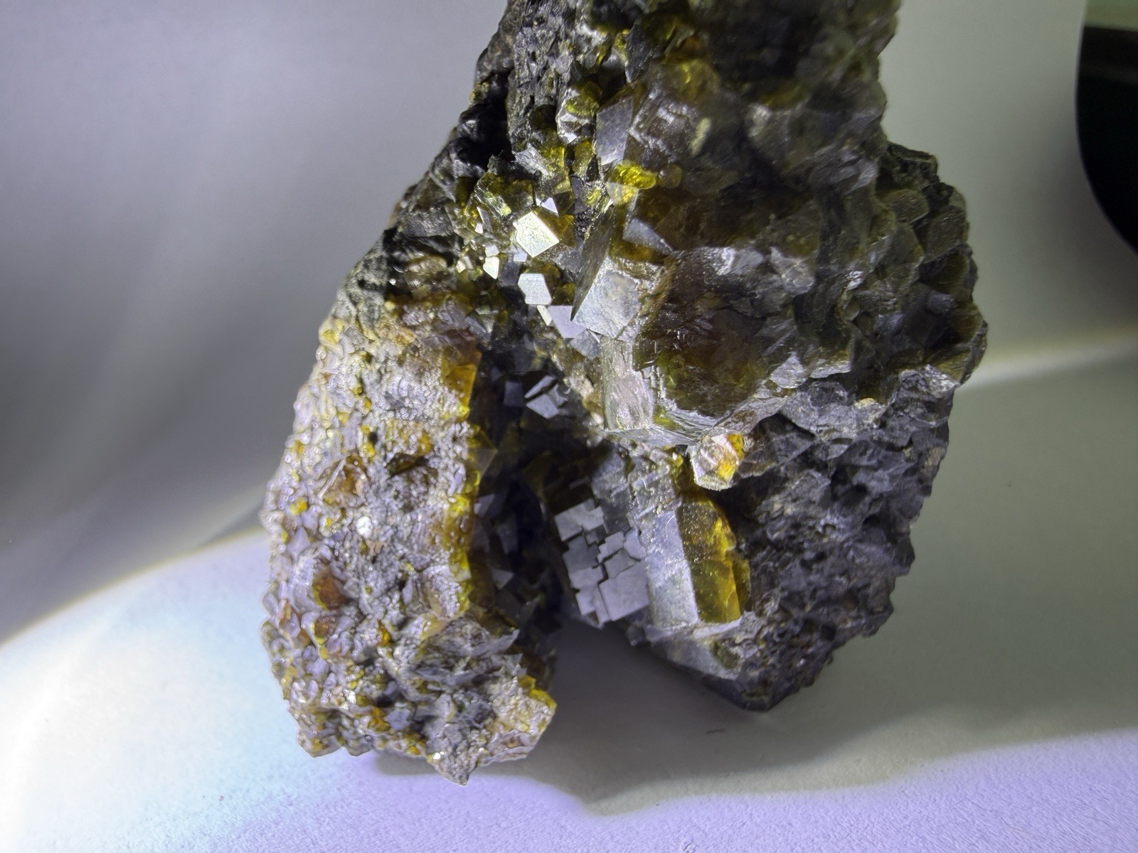 Natural Andradite Garnet Crystal Cluster 224g Olive Brown Mineral Specimen
