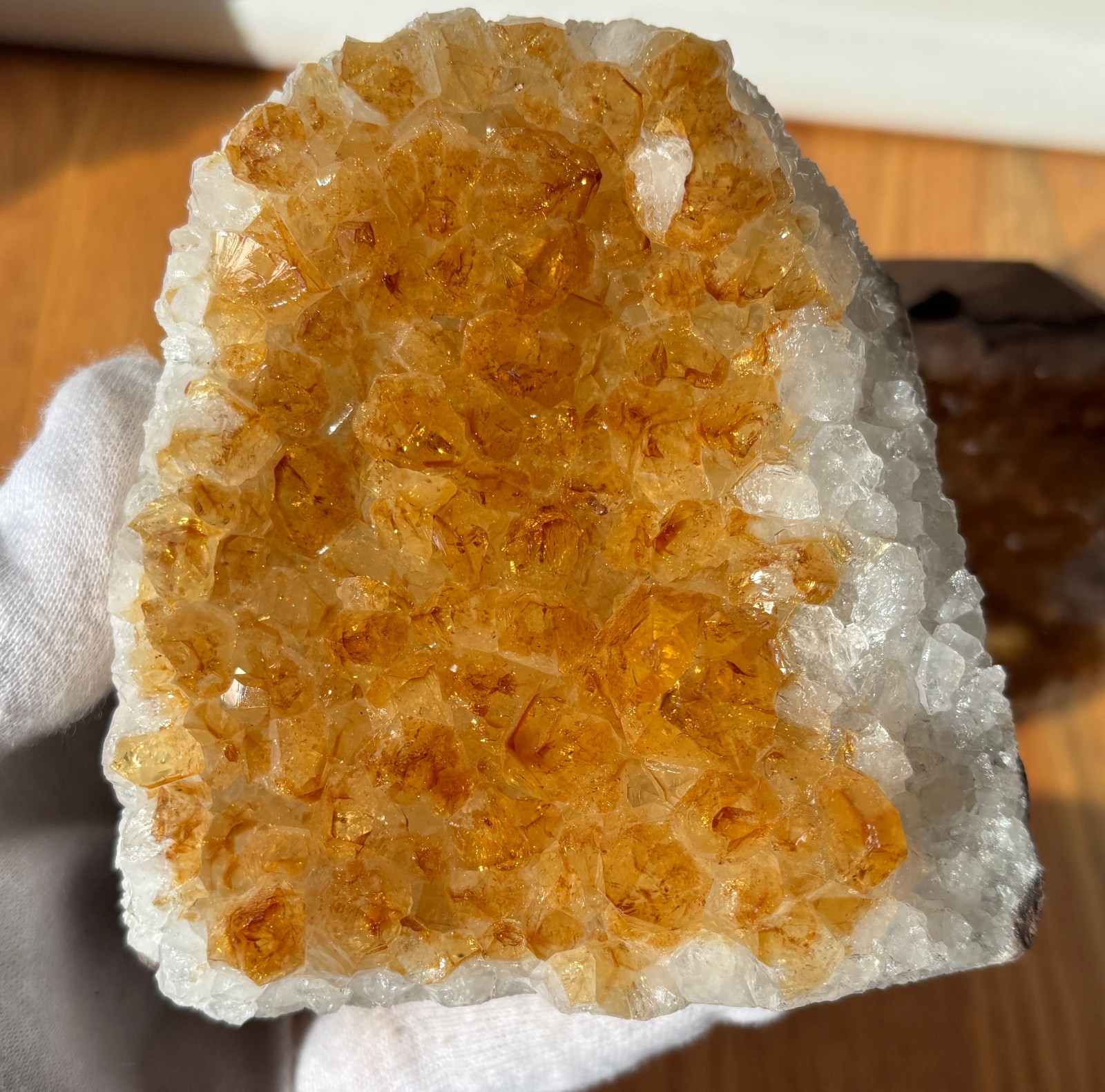 USA SALE 5.3LB LOT 3 CITRINE FREE STANDING SPECIMEN TREATED AMETHYST GOLD GOLDEN