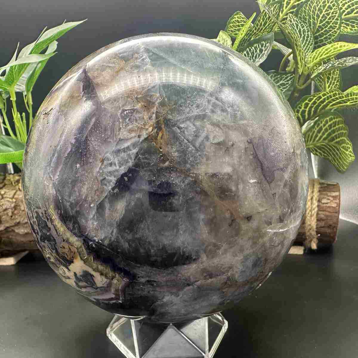 4730g Natural Fluorite Quartz Sphere Crystal Energy Ball Reiki Healing Gem