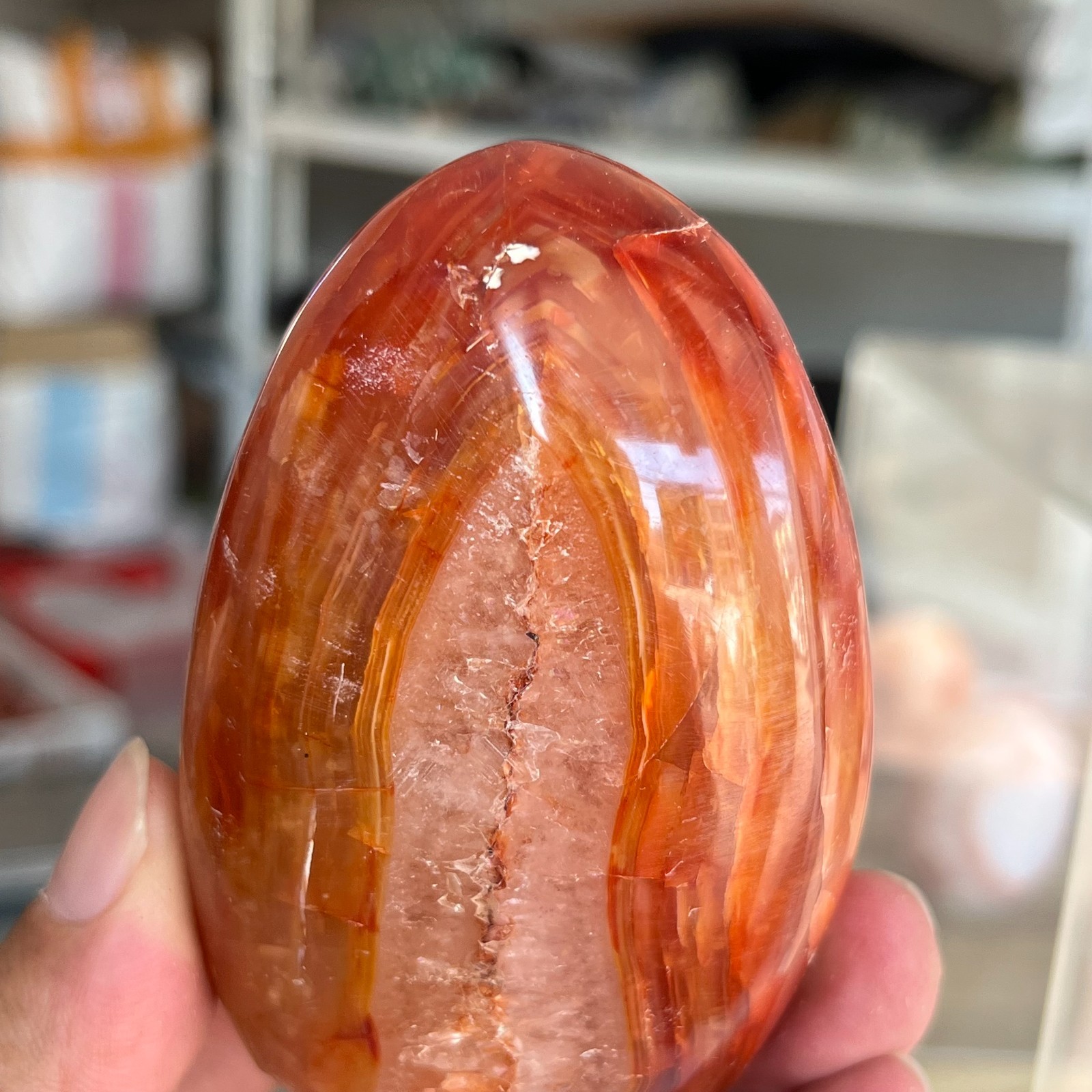 300g High Quality Natural Red Agate Carnelian Crystal Mineral Specimen Healing