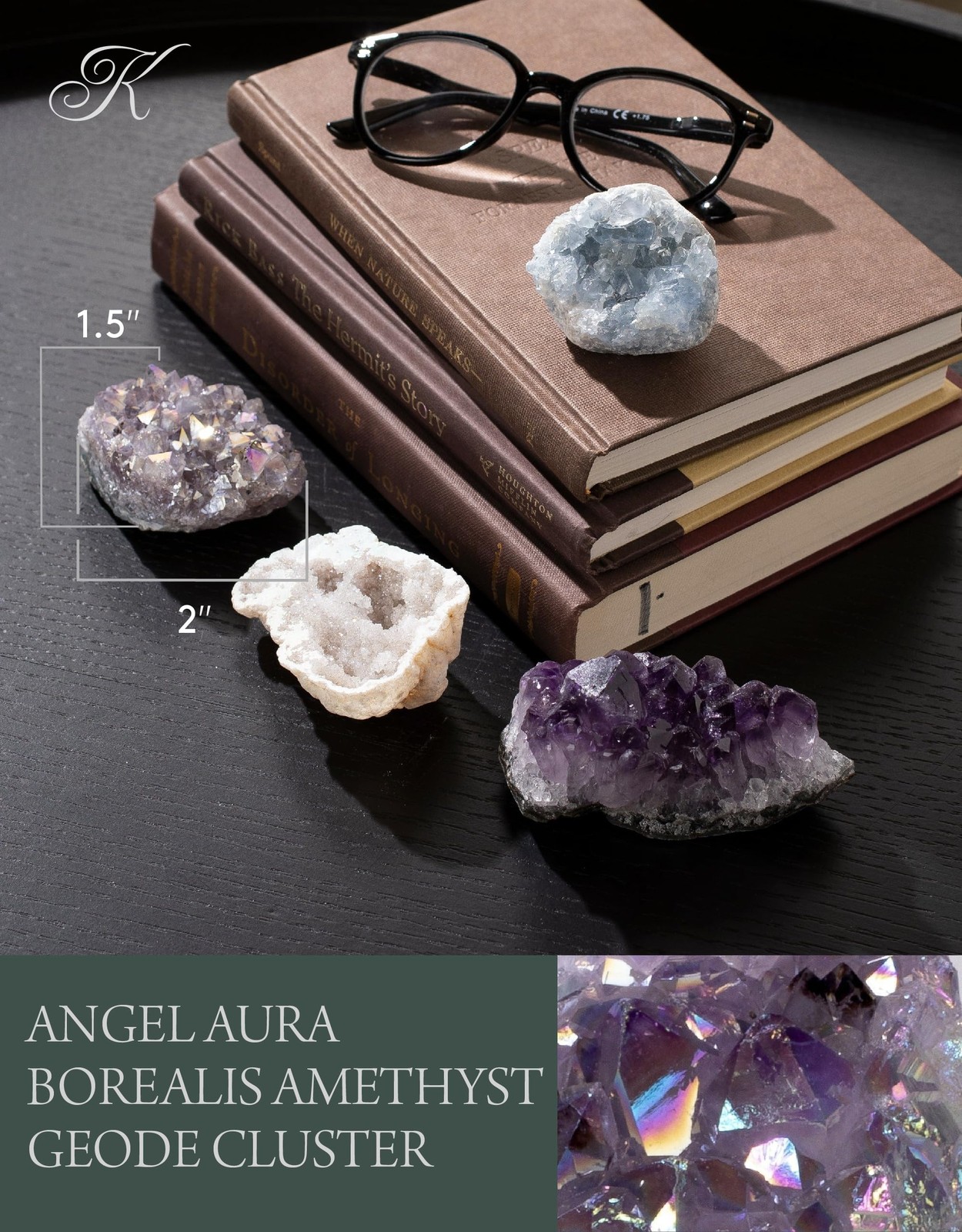 Angel Aura Amethyst Geode for Reiki, Wicca, Crystal Decor & Healing Stones