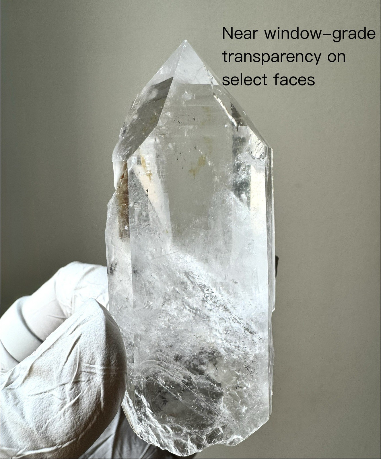 “Ice Window”Hashupi Himalayan Quartz Lemurian Lines High-Clarity Akashic Crystal