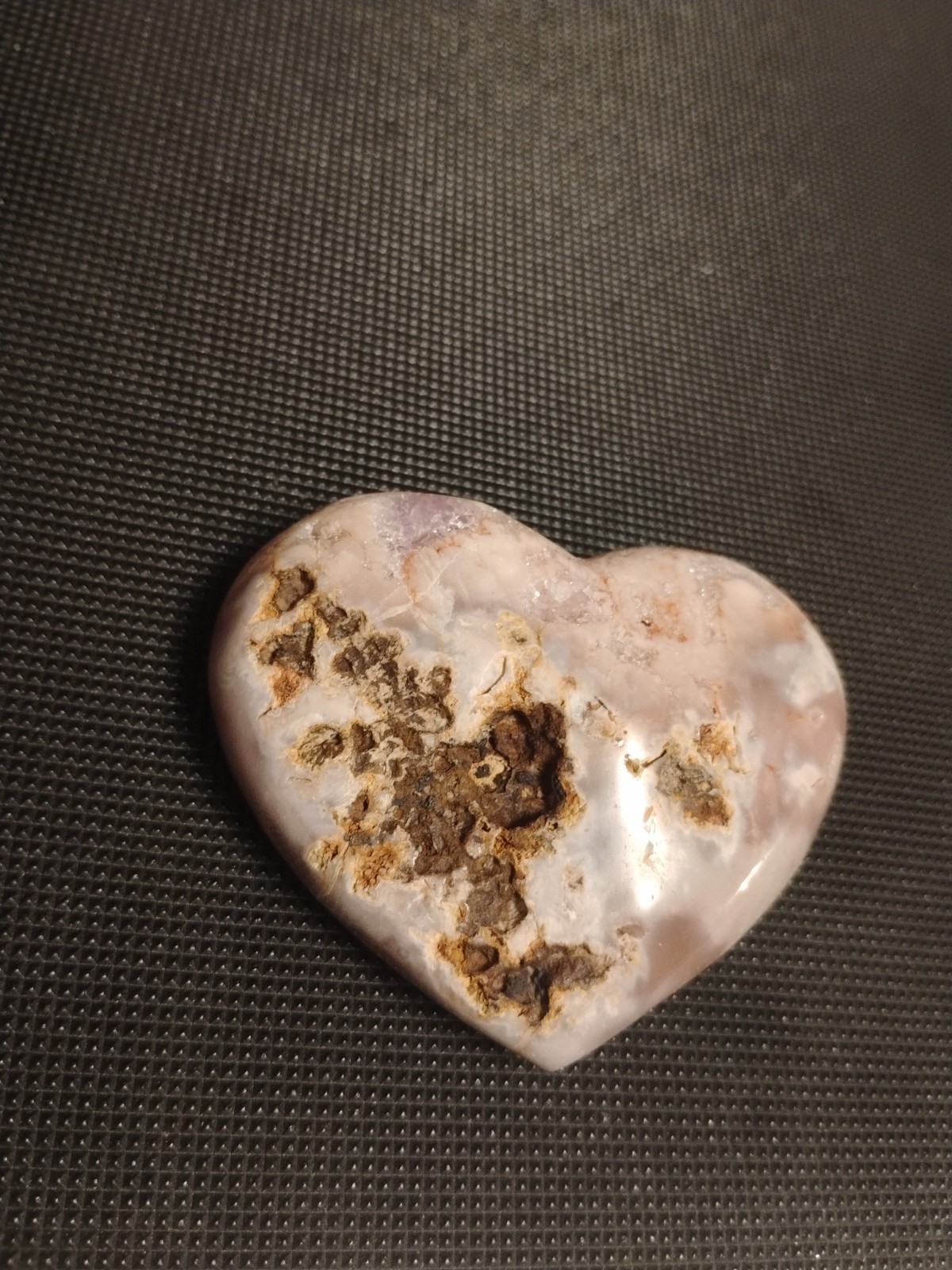 Pink Amethyst Heart! No Stand! 5.6oz!