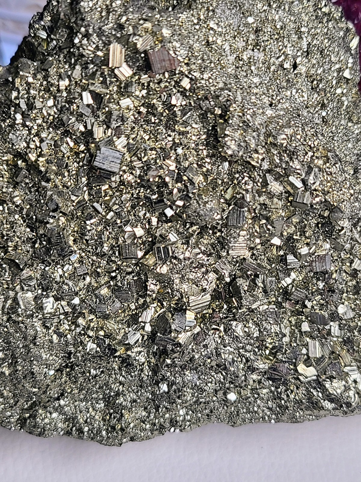 Huge Golden AAA Druzy Peruvian Pyrite Crystal Cluster
