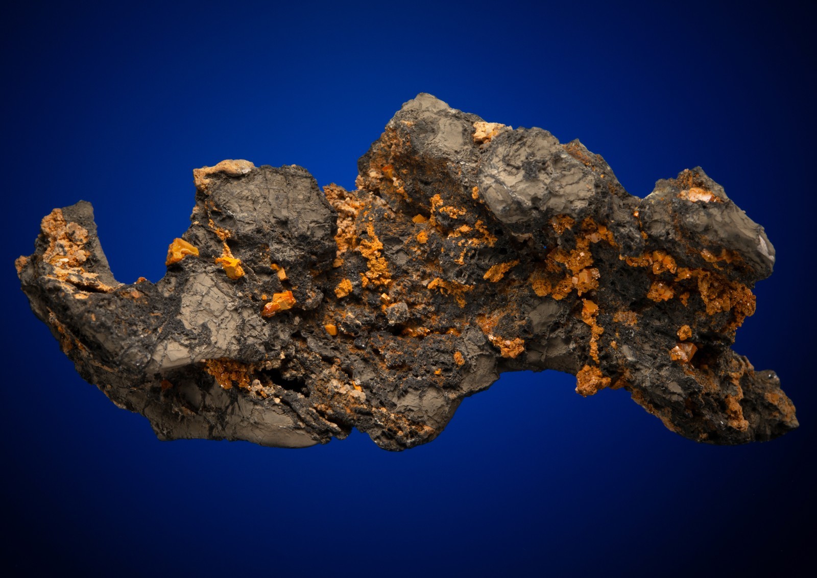 Wulfenite on Galena Bleiberg District, Carinthia, Austria 2207-092