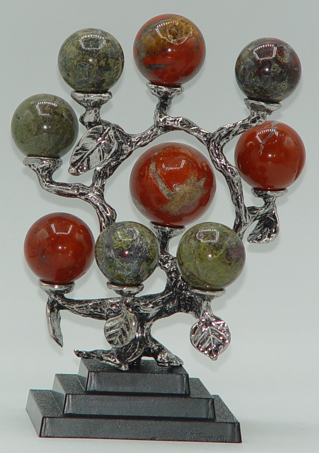Metal Crystal Sphere Display Tree Stand • 5/ 7/9 Cup Branch Holder Mini Sphere