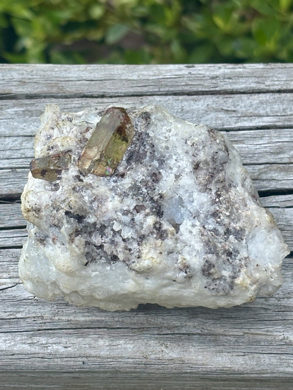 Apatite Crystals with Quartz & Magnetite – from Durango, Mexico
