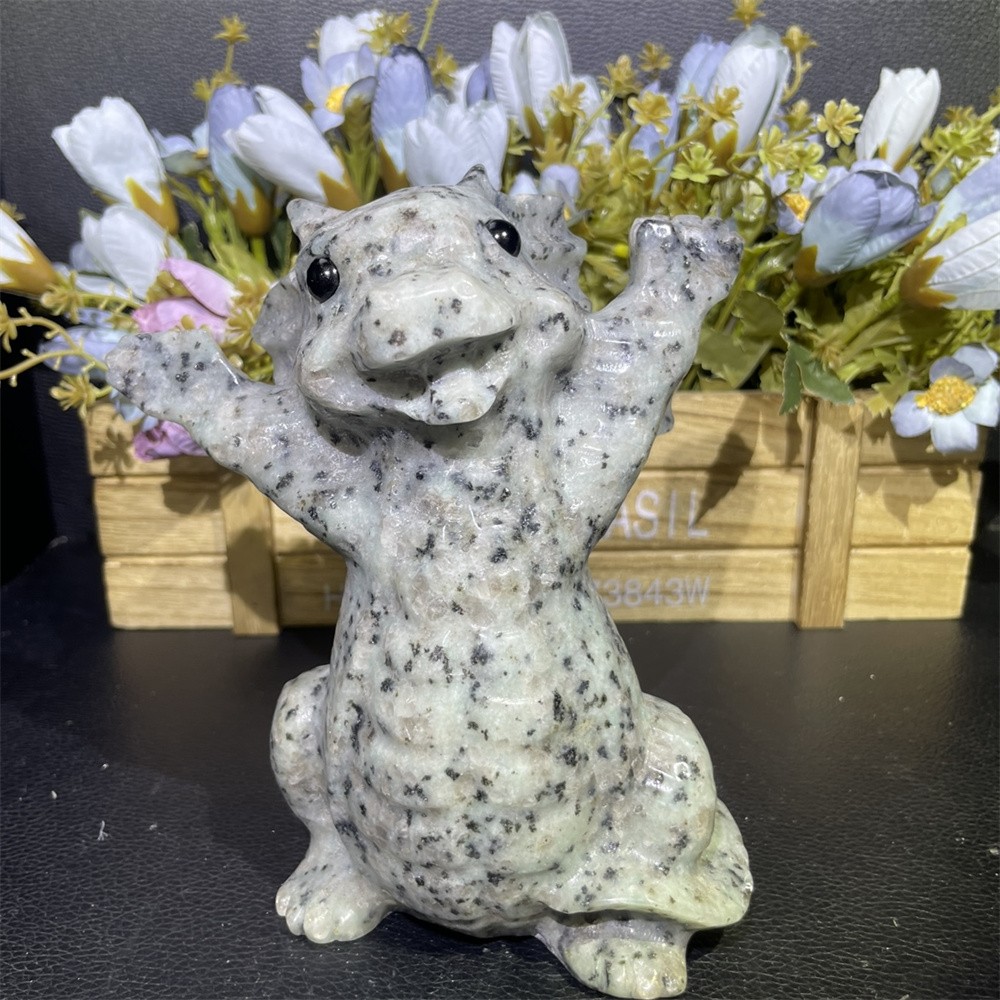 2.4LB 6.6″ Natural Creek Jasper Baby Dragon Decor Mineral Crystal Heal Gift