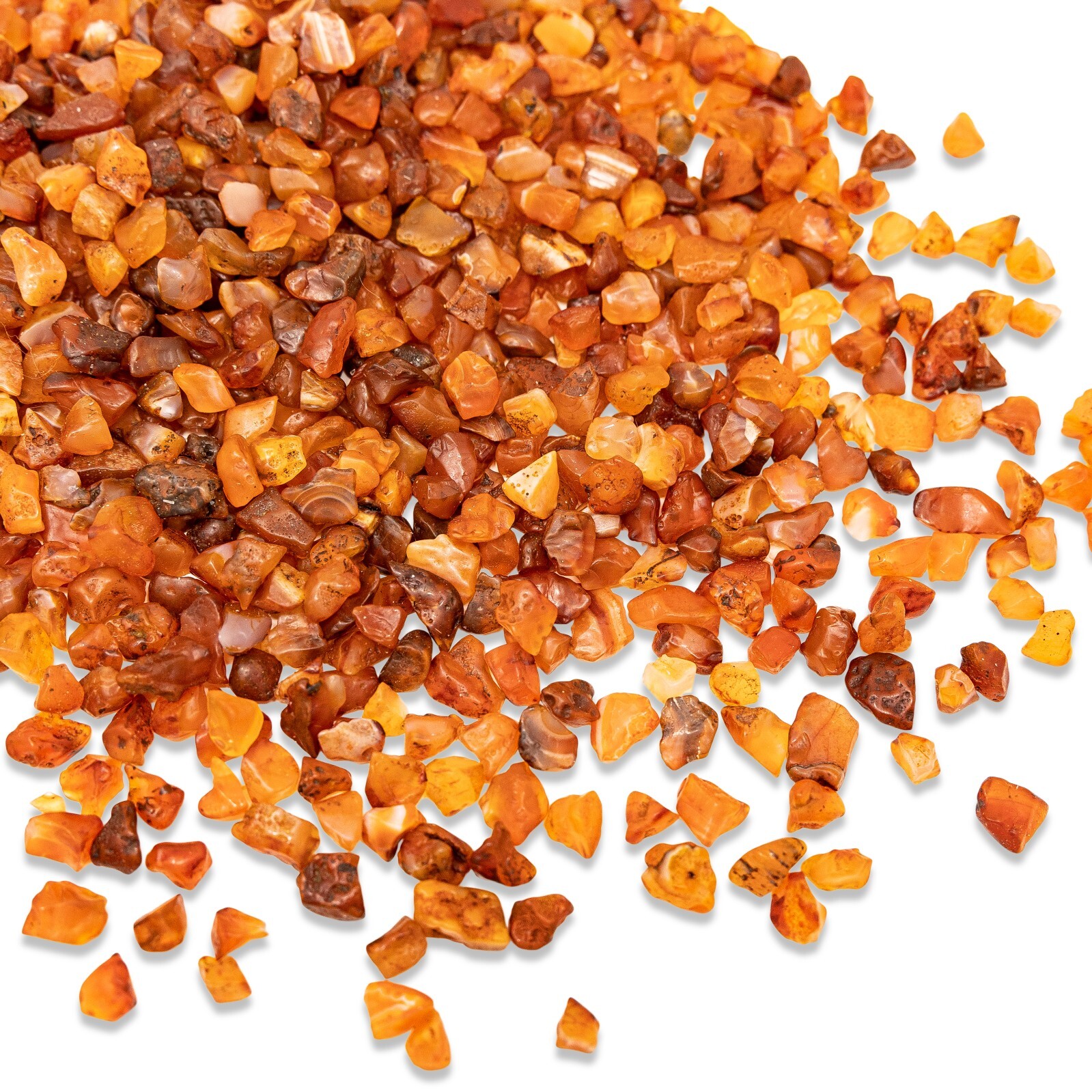Tumbled Carnelian Crystals Chips Bulk Gemstone Beads Undrilled Natural Stones