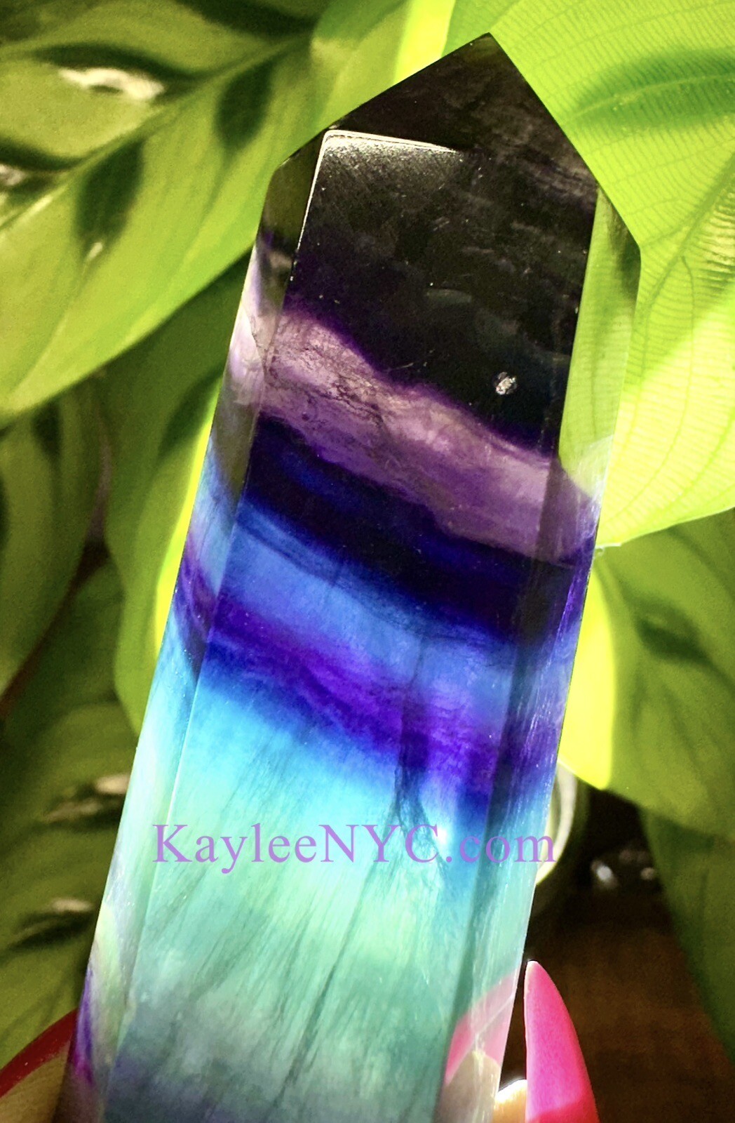 Wholesale Lot 1 Lb Natural Rainbow Fluorite Double Terminated Point Crystal