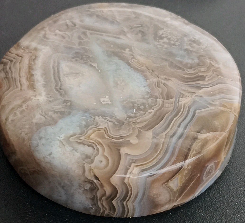 Crazy Lace Agate Natural Cabochon Semiprecious Gemstone 1-5/16″ Wide 1/4″ Thick