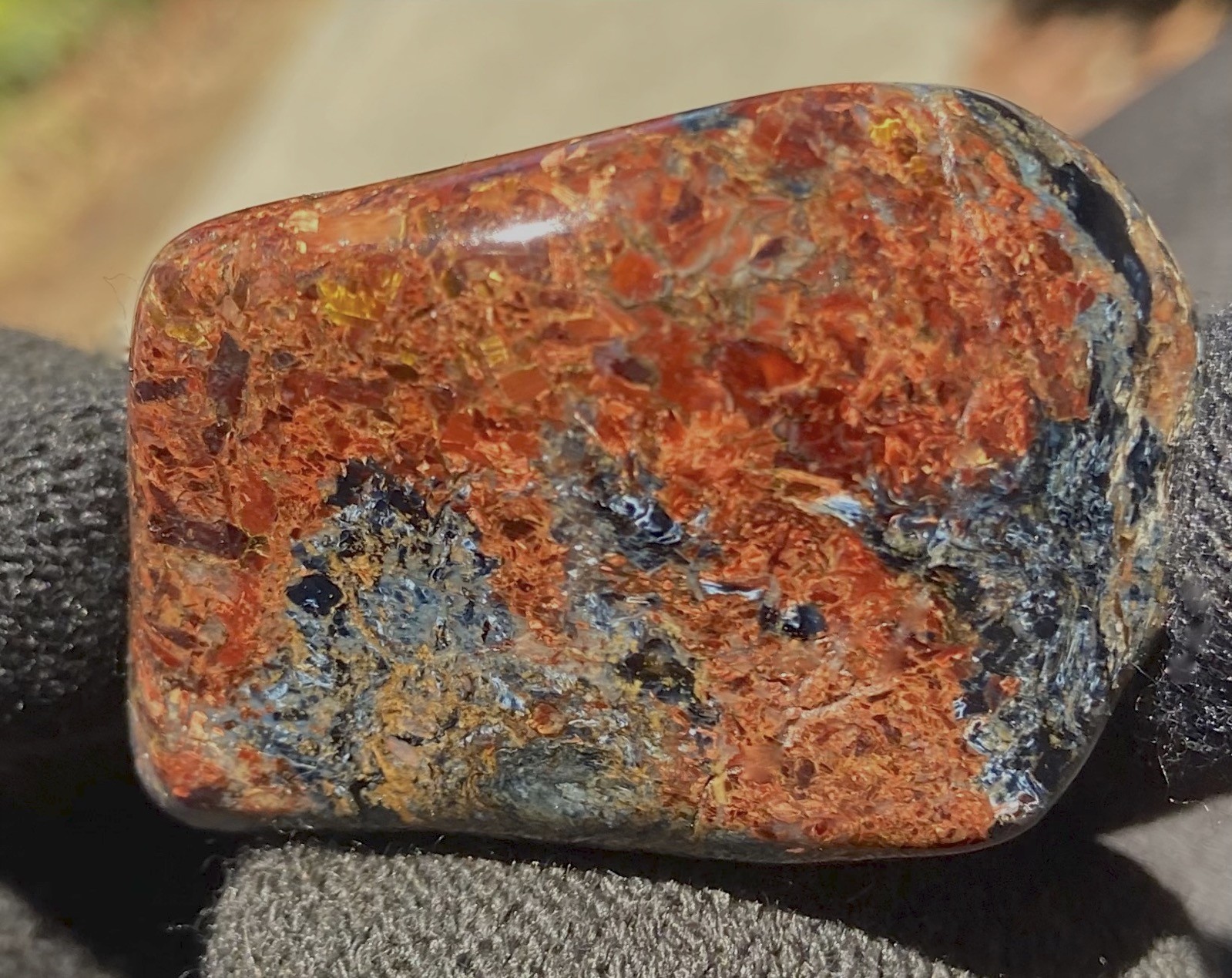 Pietersite Beautiful Large Flaming Polished 65 Grams or 855 Catats Africa