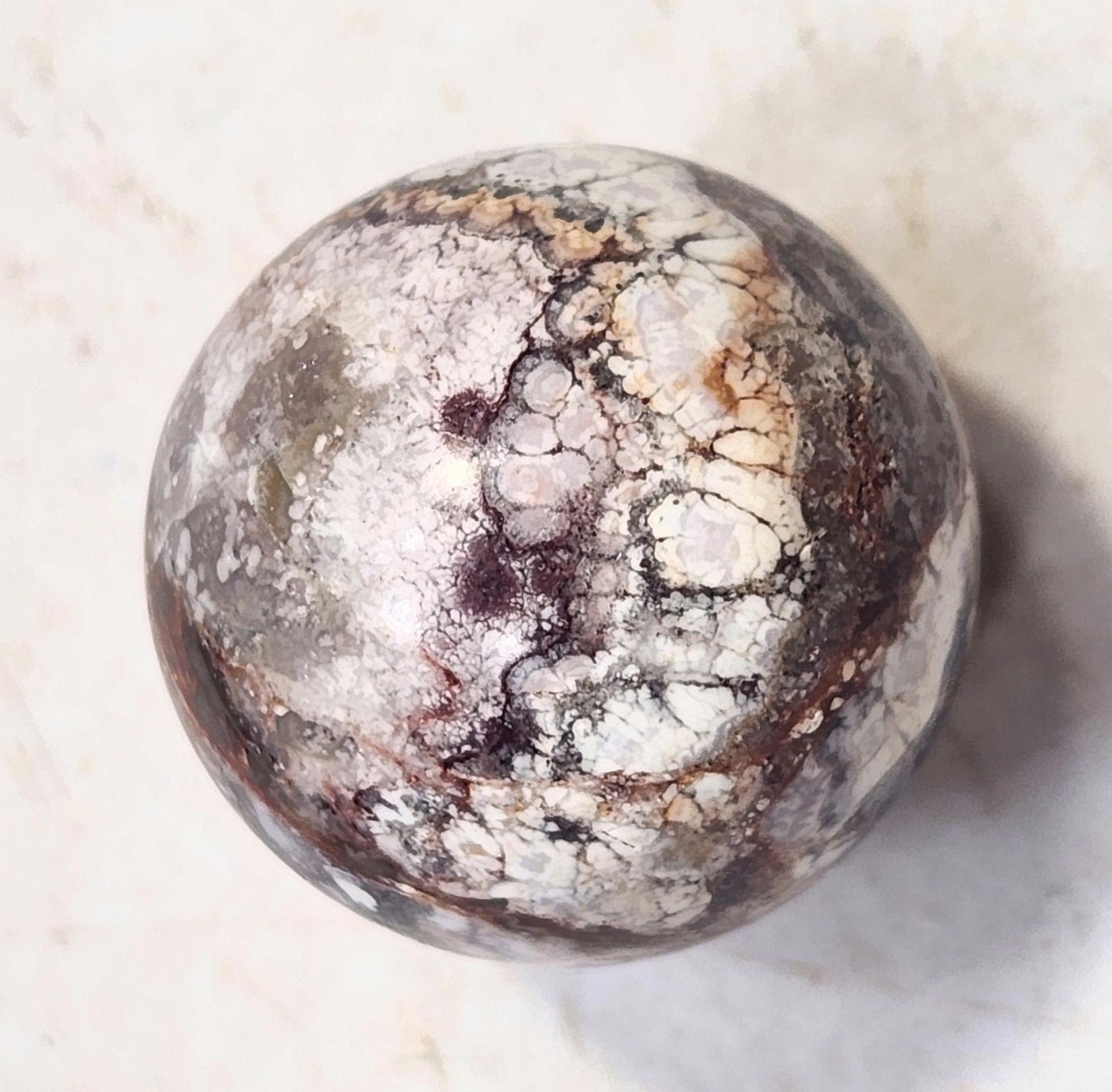Fluorescent McCracken Mine Fluorite 38mm Sphere for UV Collection 6518