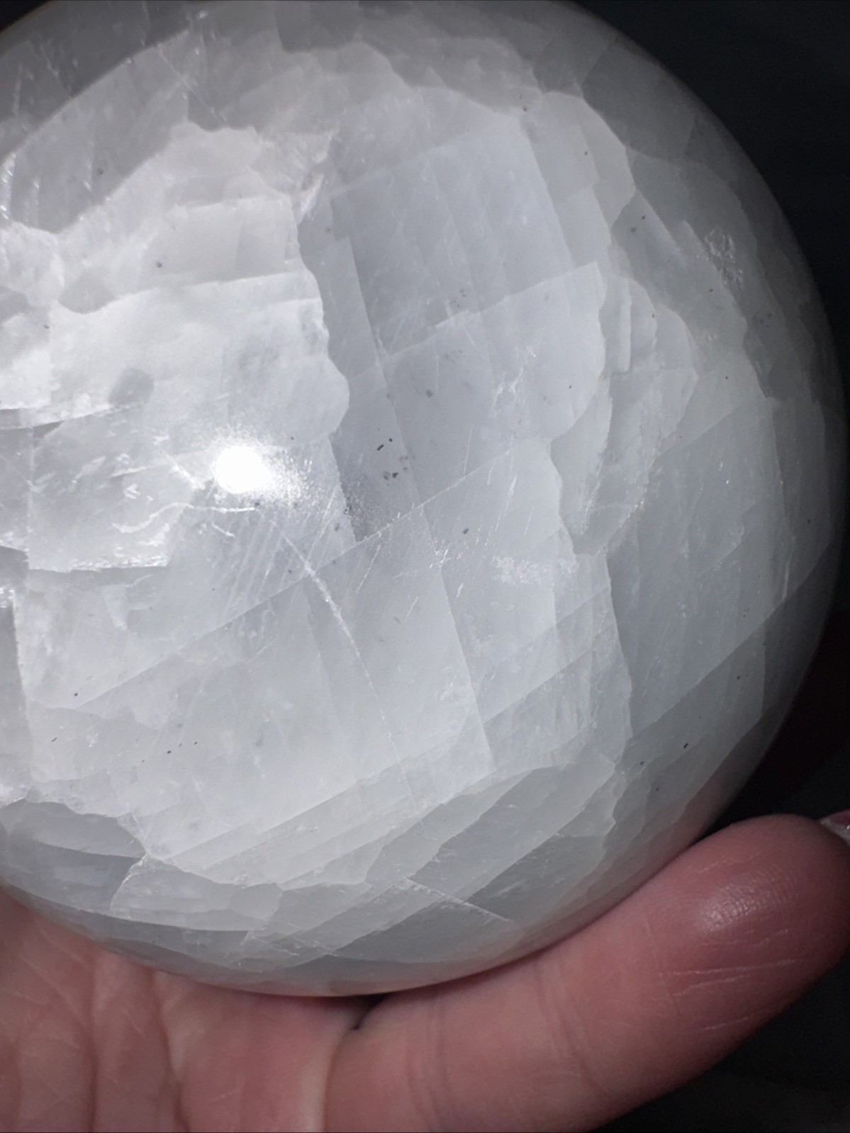 Blue Celestite Sphere. 11.5 In Round.