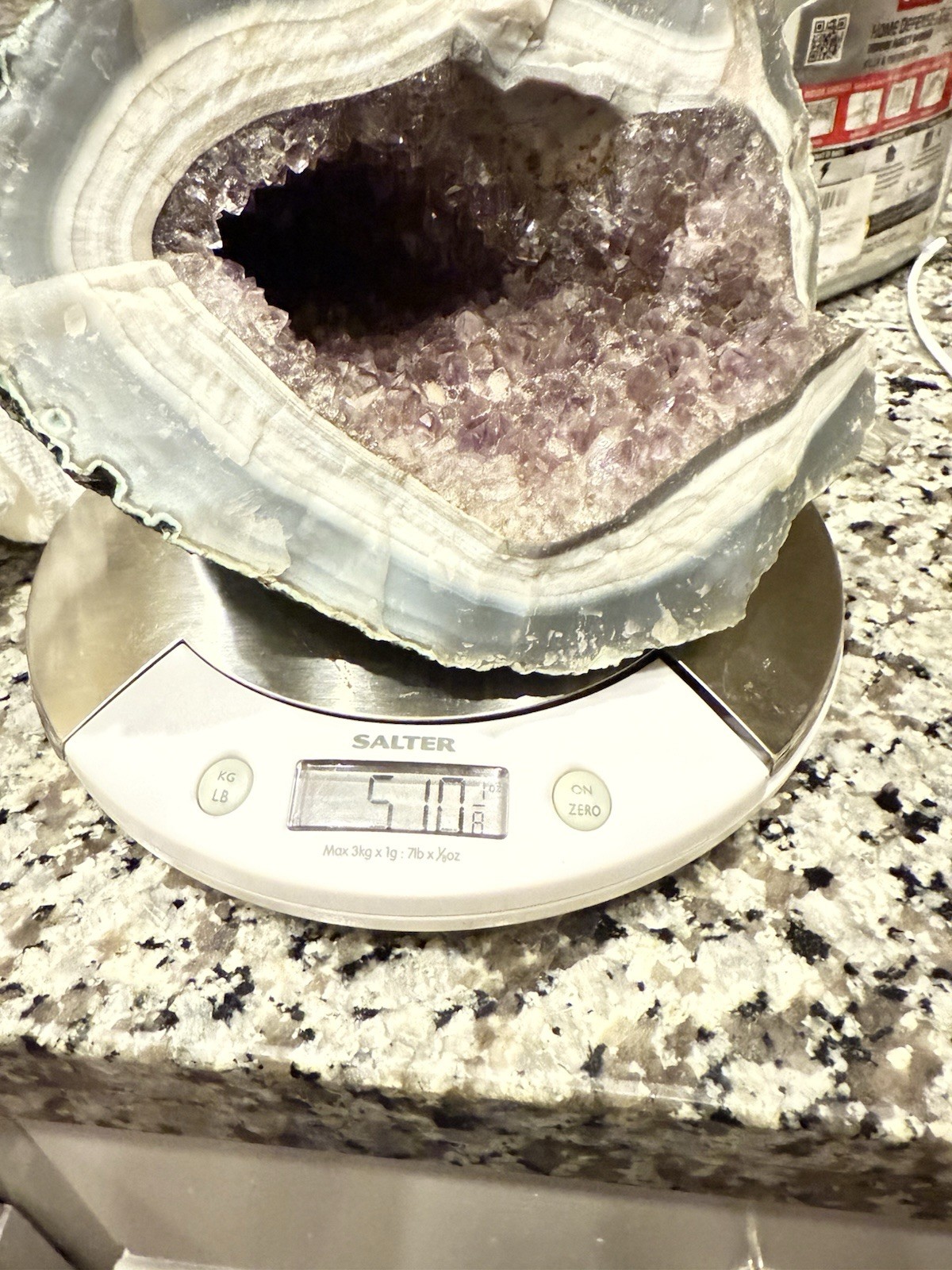 5lb 10oz Natural Amethyst Geode Quartz Crystal Cluster Mineral Specimen