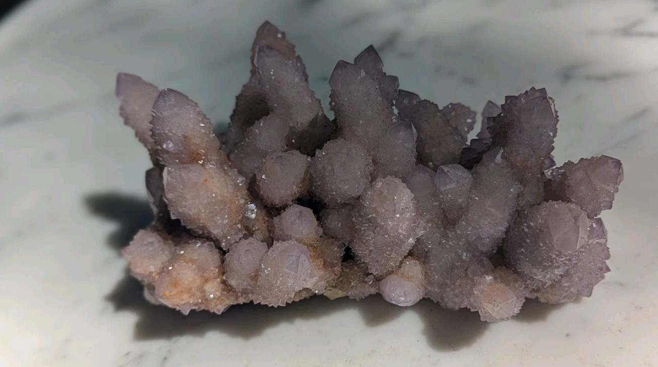 Natural African Spirit Amethyst Crystal Cluster Lilac Purple Mineral Specimen