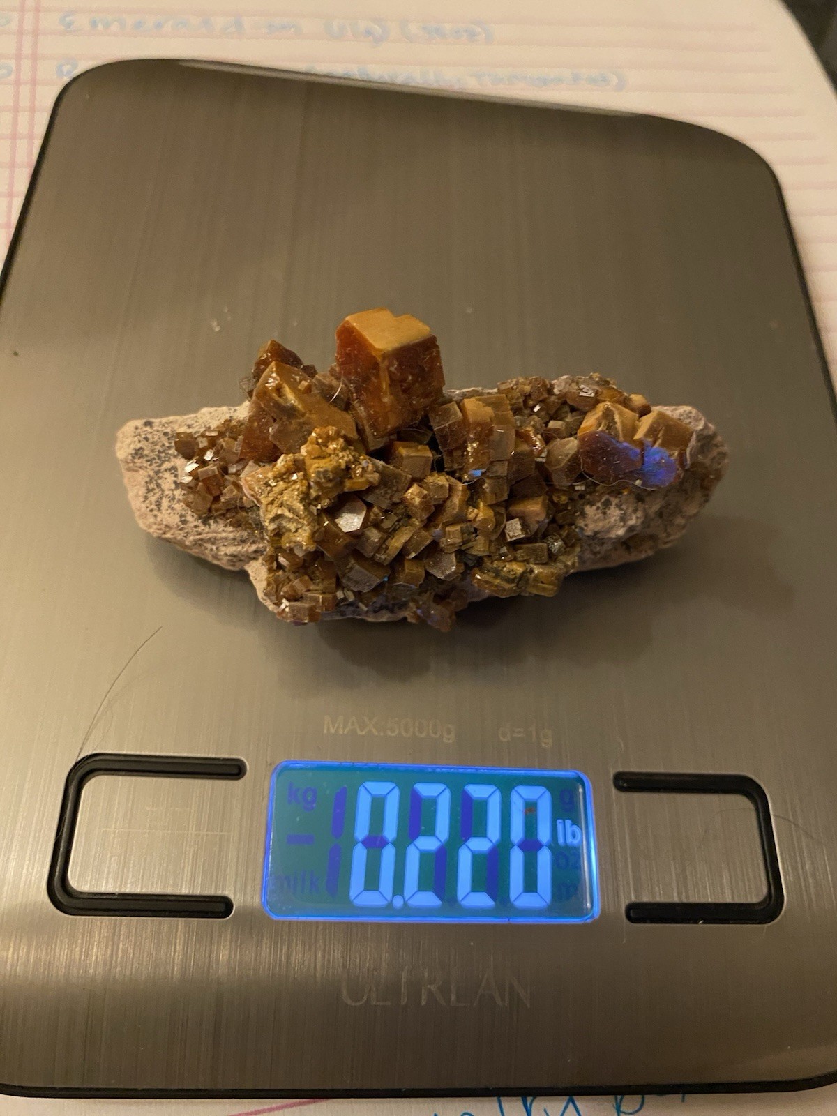 Vanadinite Cluster From Morocco. 3.53 oz/.22 Lb/100 G. 3 Inches Long. Rare
